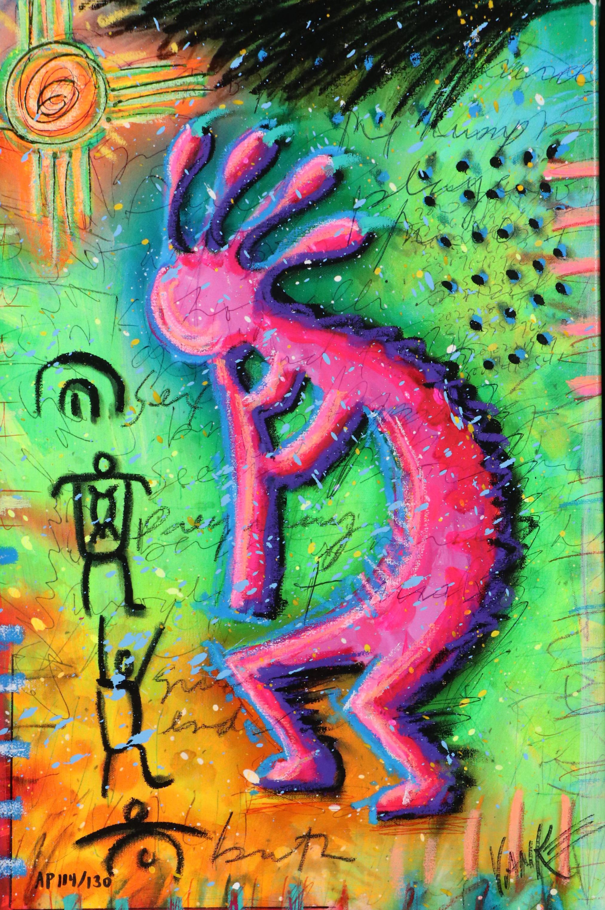 Tim Yanke Embellished Giclée "Kokopelli - 2012"