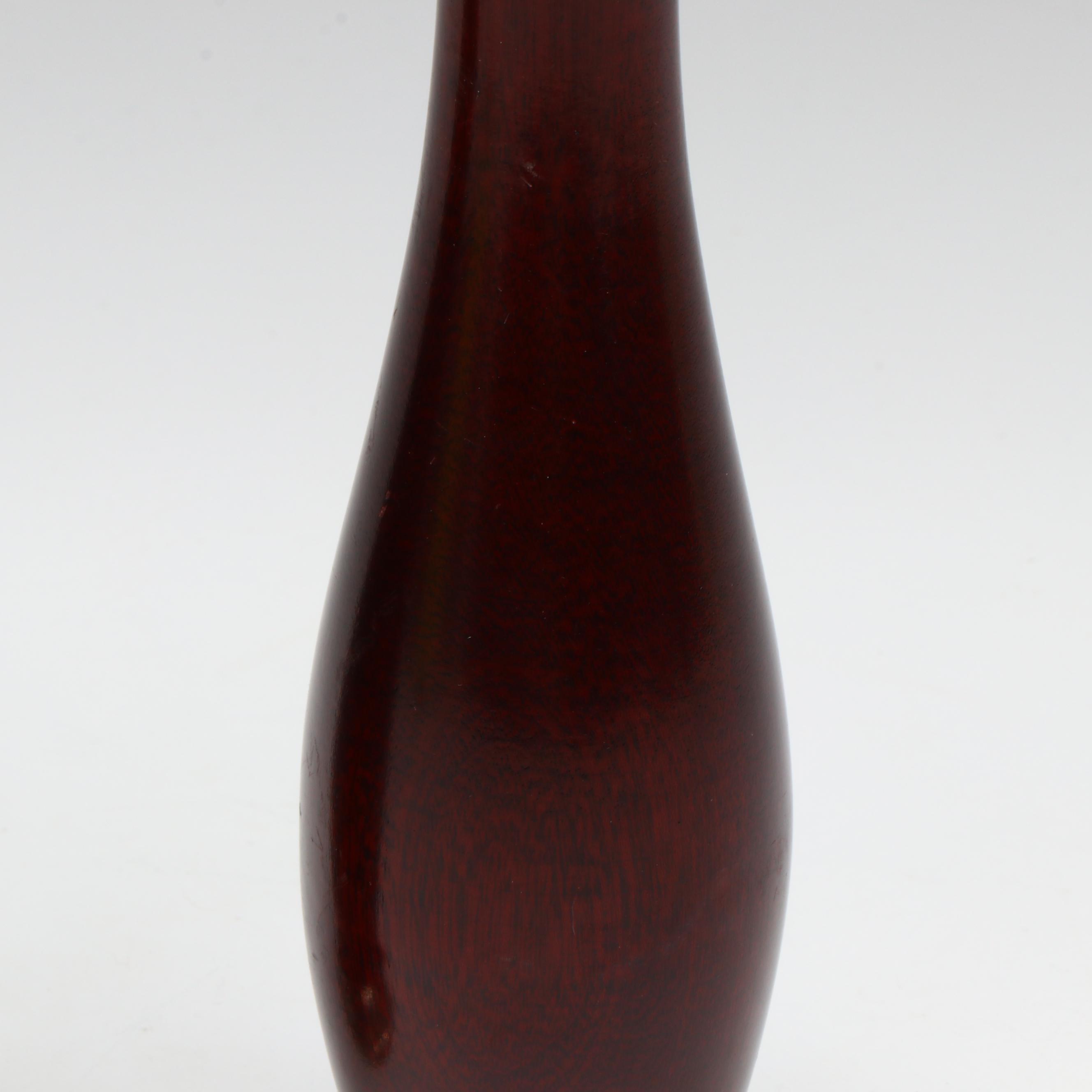 Italian Modern Style Sterling Silver and Wood Pepper Mill and Salt Shaker