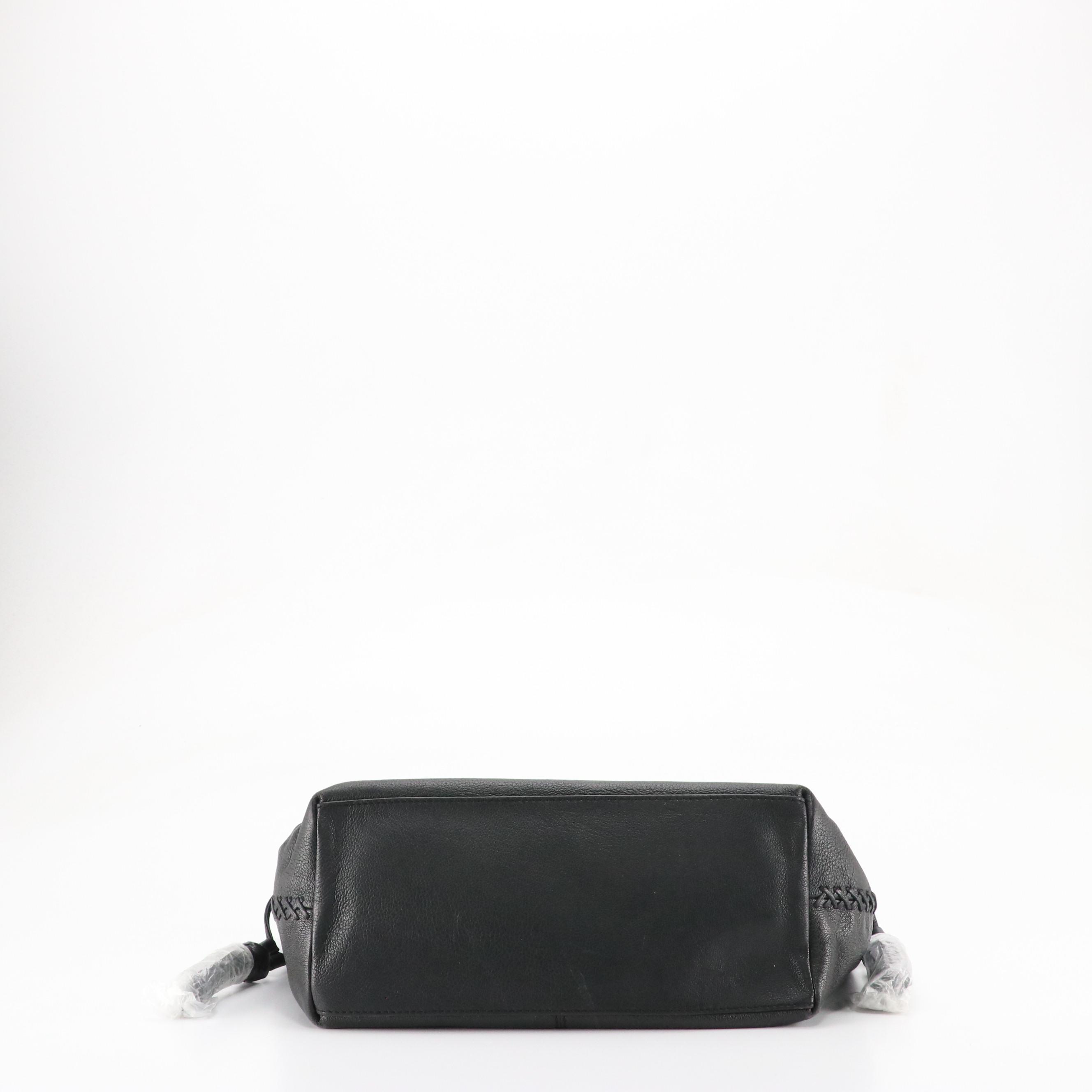 Kate Spade Brandice Pratt Street Tassel Tote in Black Grained Leather