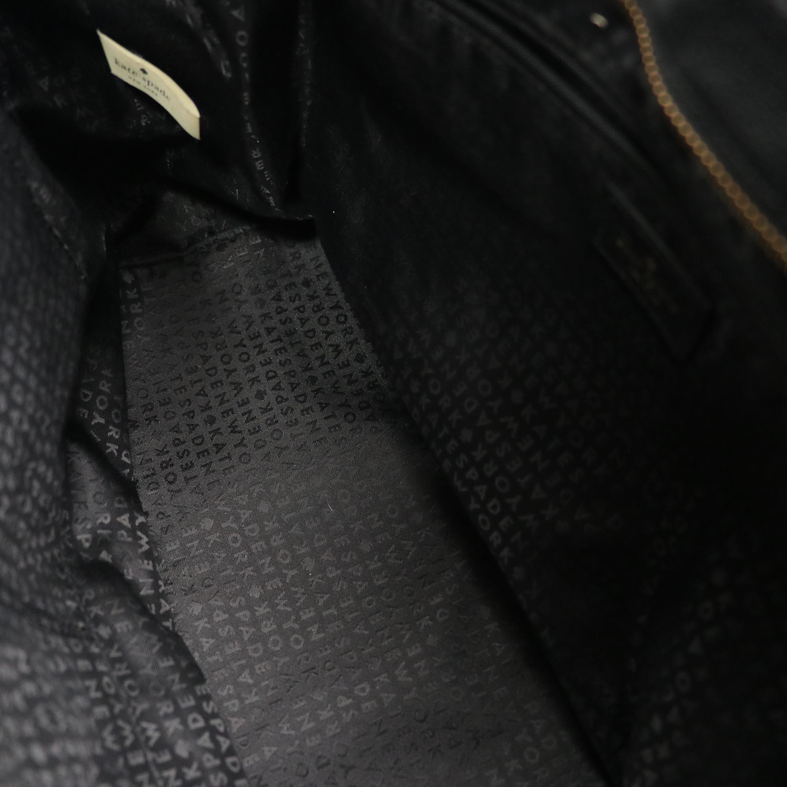 Kate Spade Brandice Pratt Street Tassel Tote in Black Grained Leather