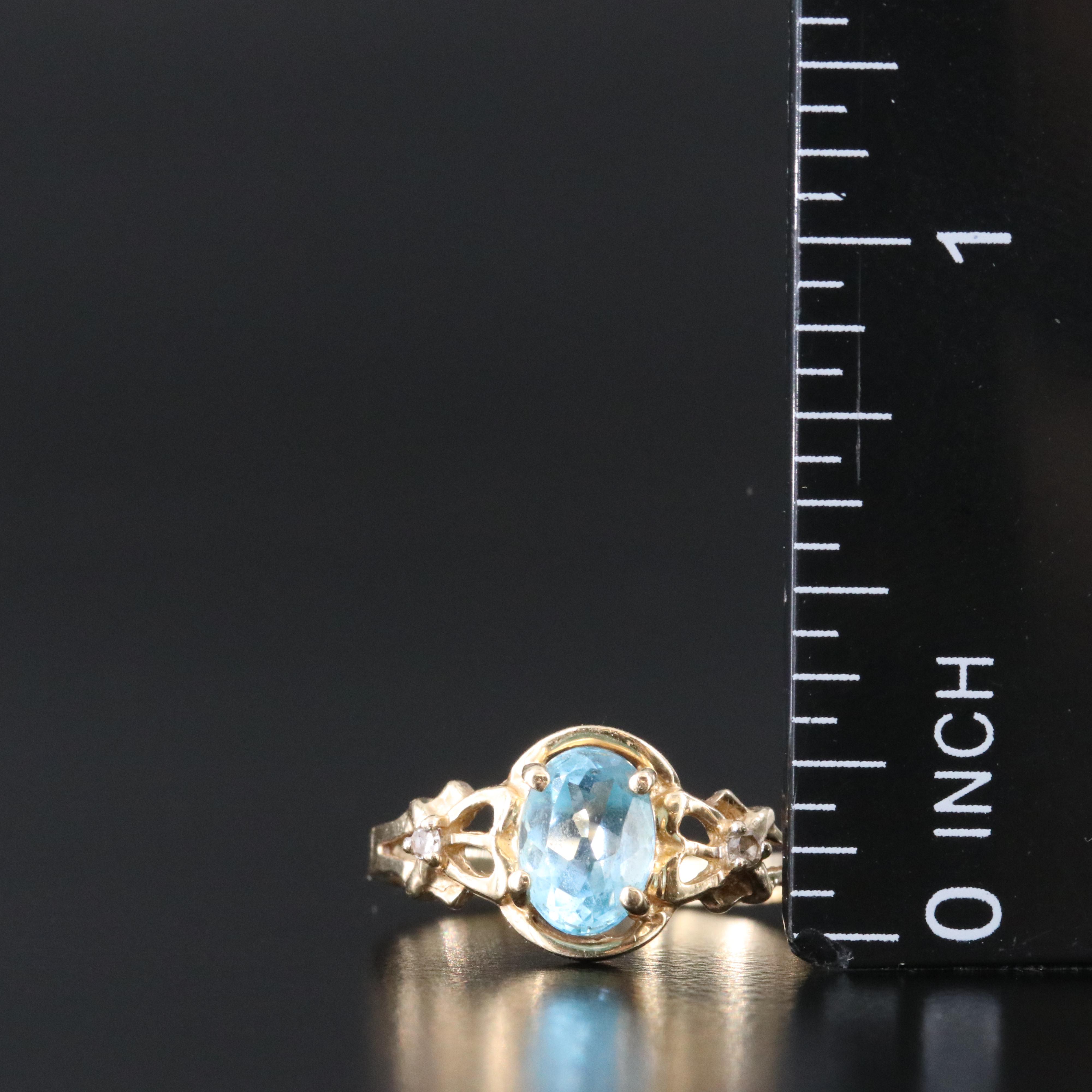14K Topaz and Diamond Rings