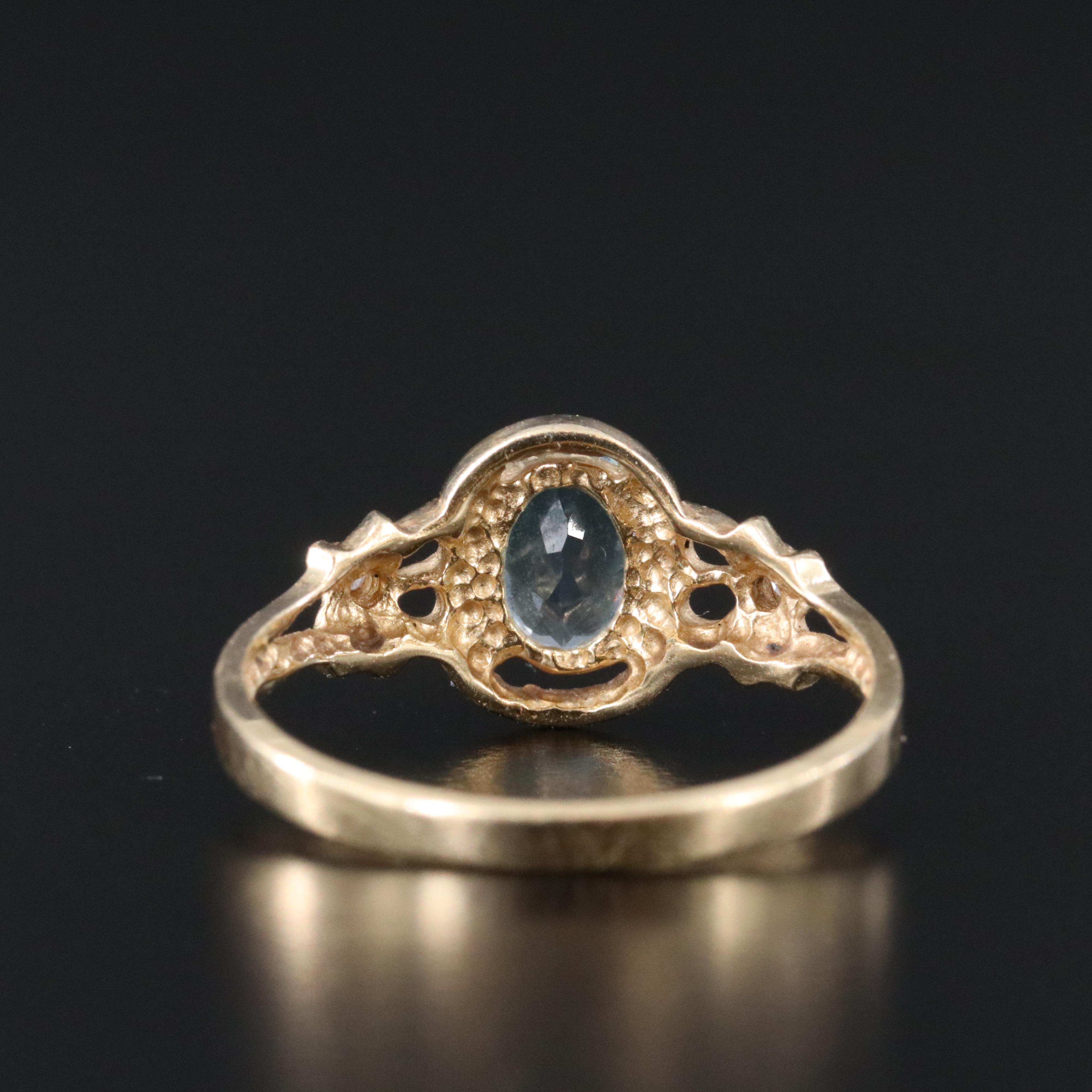 14K Topaz and Diamond Rings