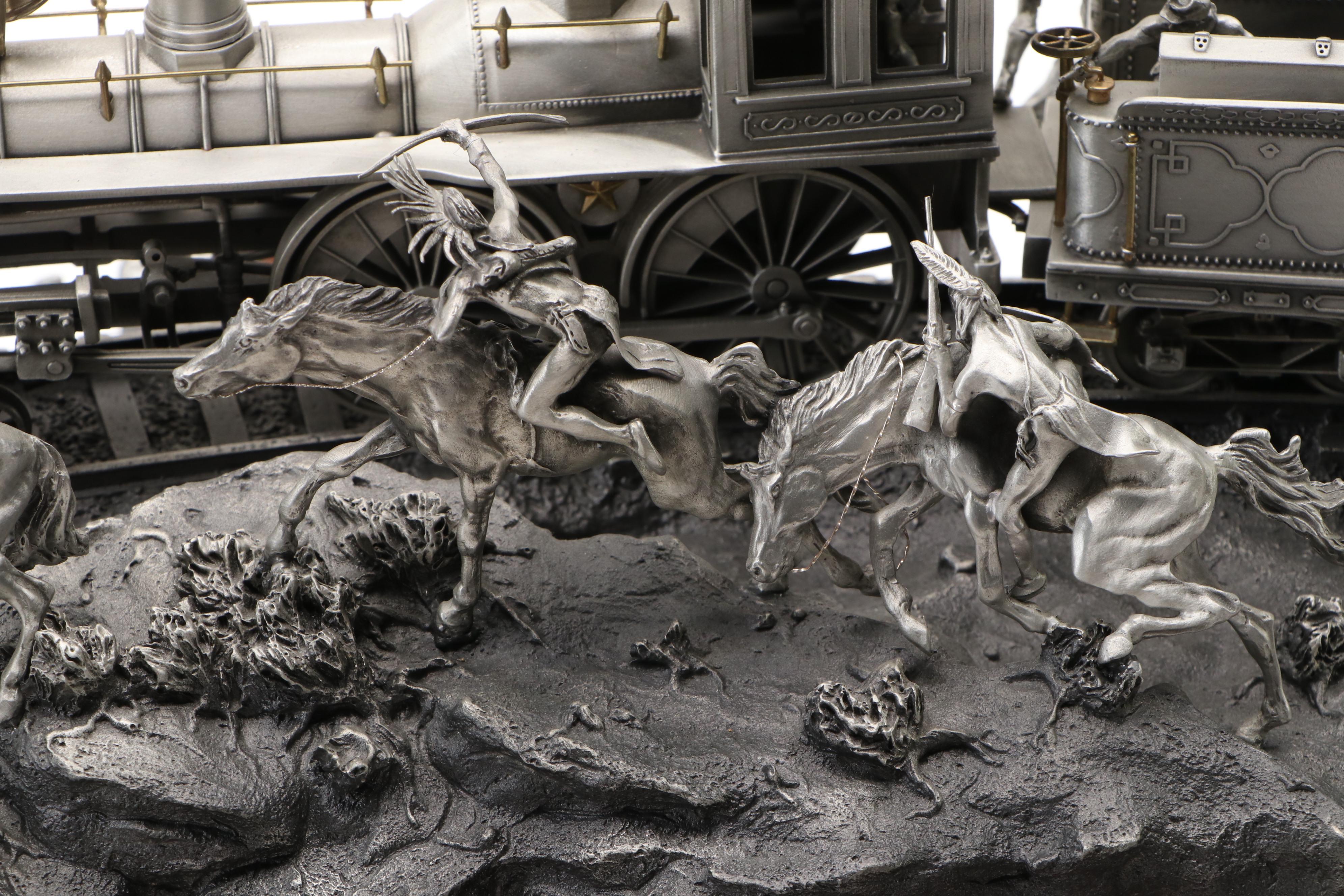 Bronze Sculpture After Michael Boyett "Attack on the Iron Horse," 1988