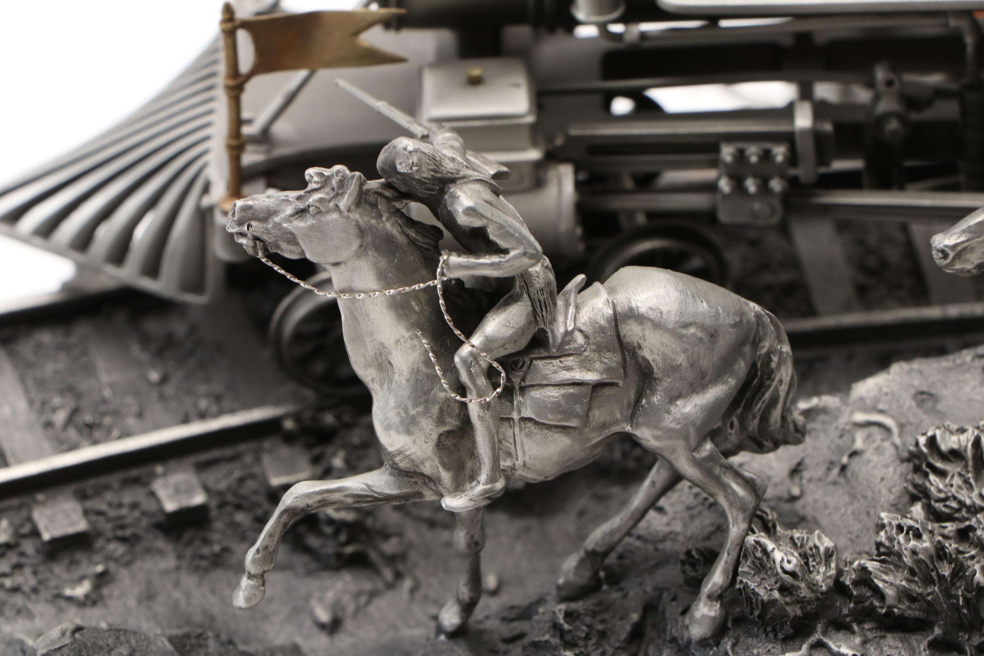 Bronze Sculpture After Michael Boyett "Attack on the Iron Horse," 1988