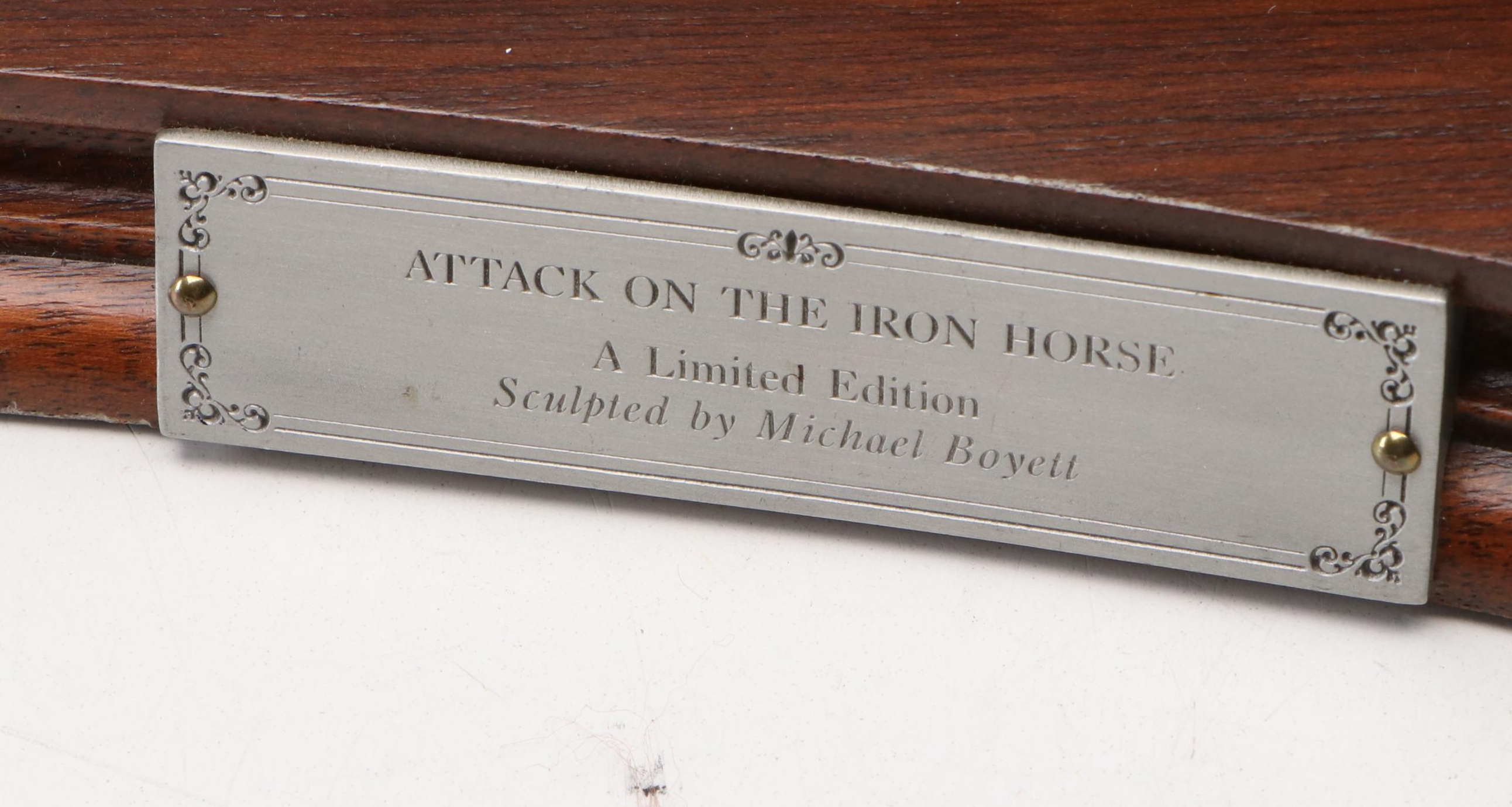 Bronze Sculpture After Michael Boyett "Attack on the Iron Horse," 1988