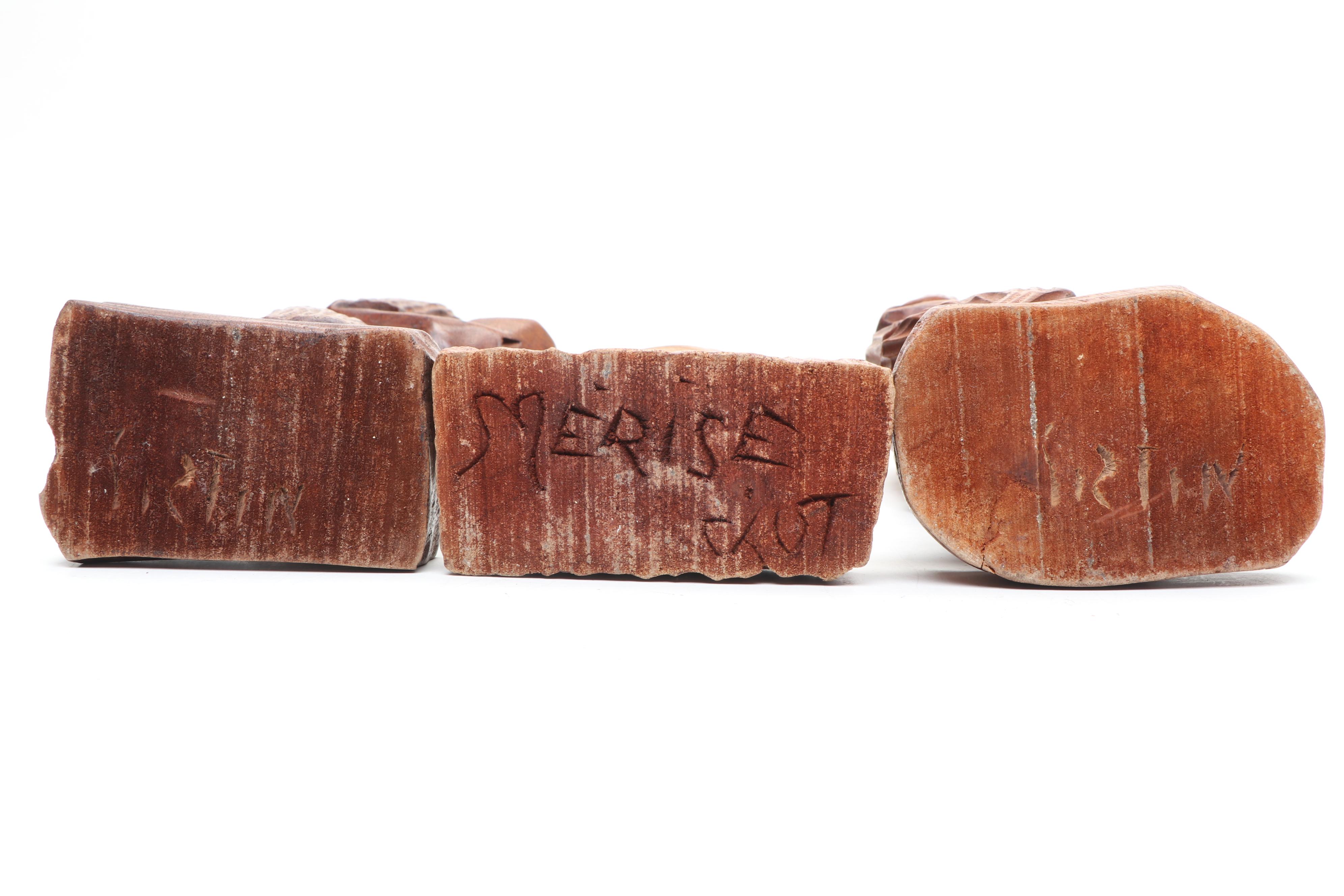 Haitian Hand-Carved Wooden Figures with African Carved Lion