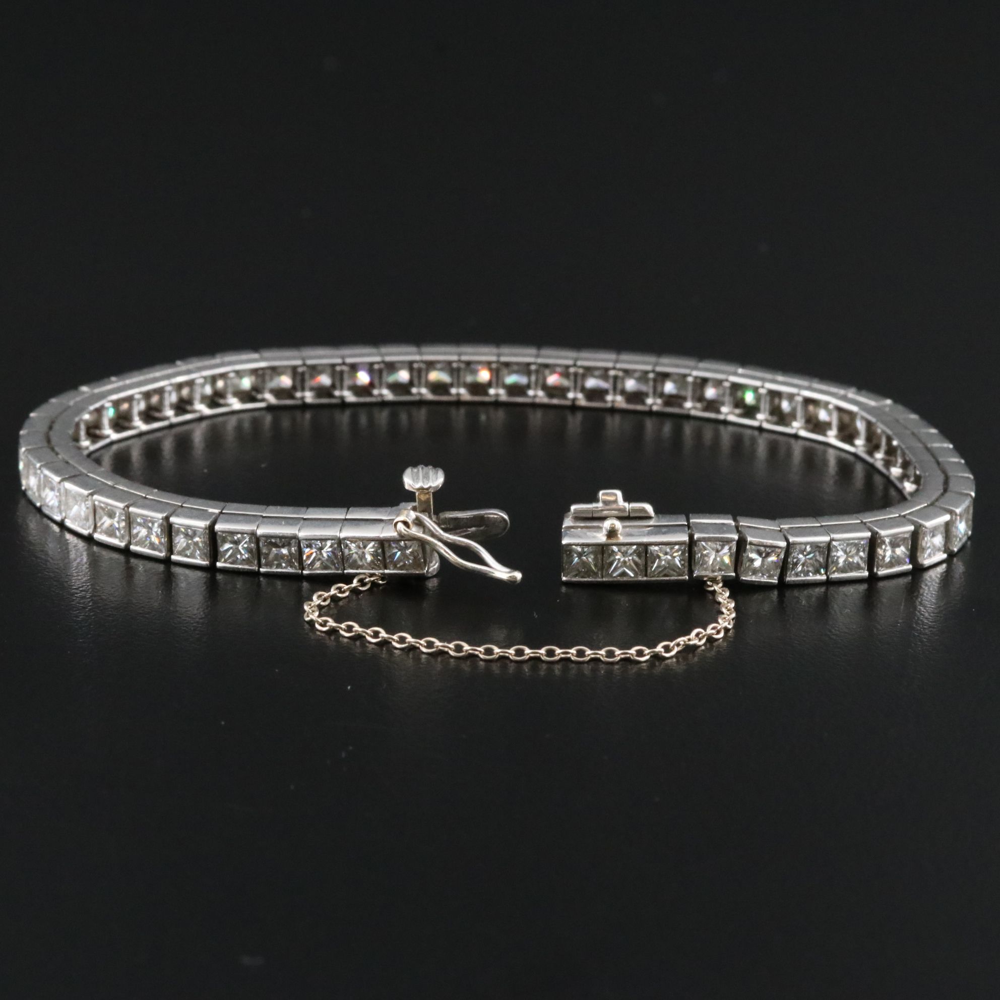 Platinum and 14k 13.00 CTW Diamond Bracelet