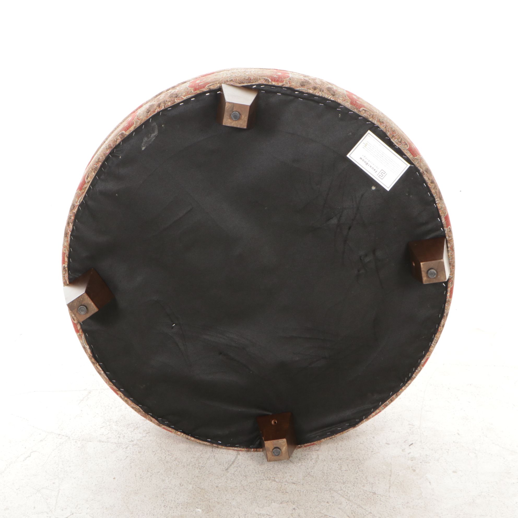 FrontRoom Furnishings Round Upholstered Ottoman