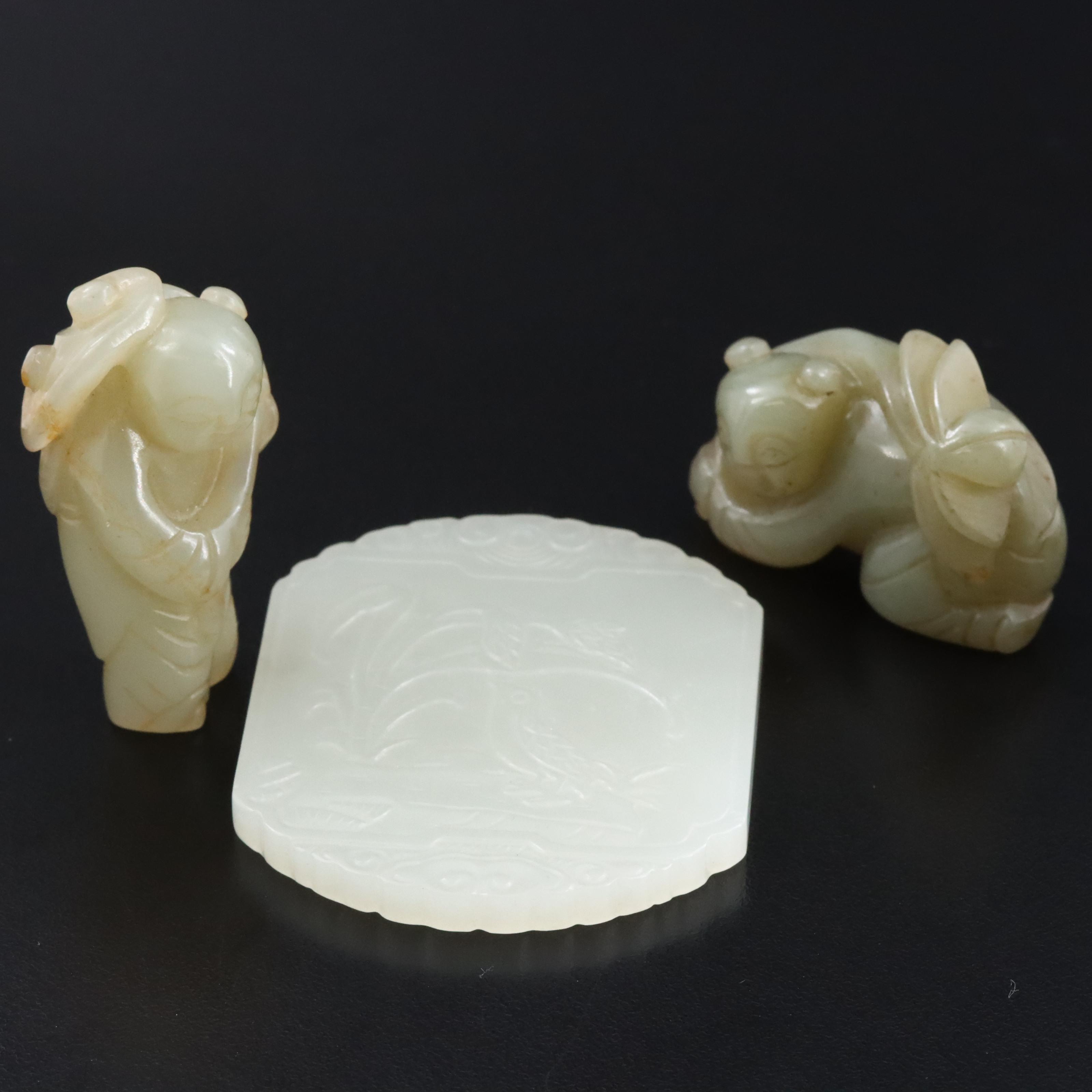 Chinese Loose Carved Serpentine and Nephrite