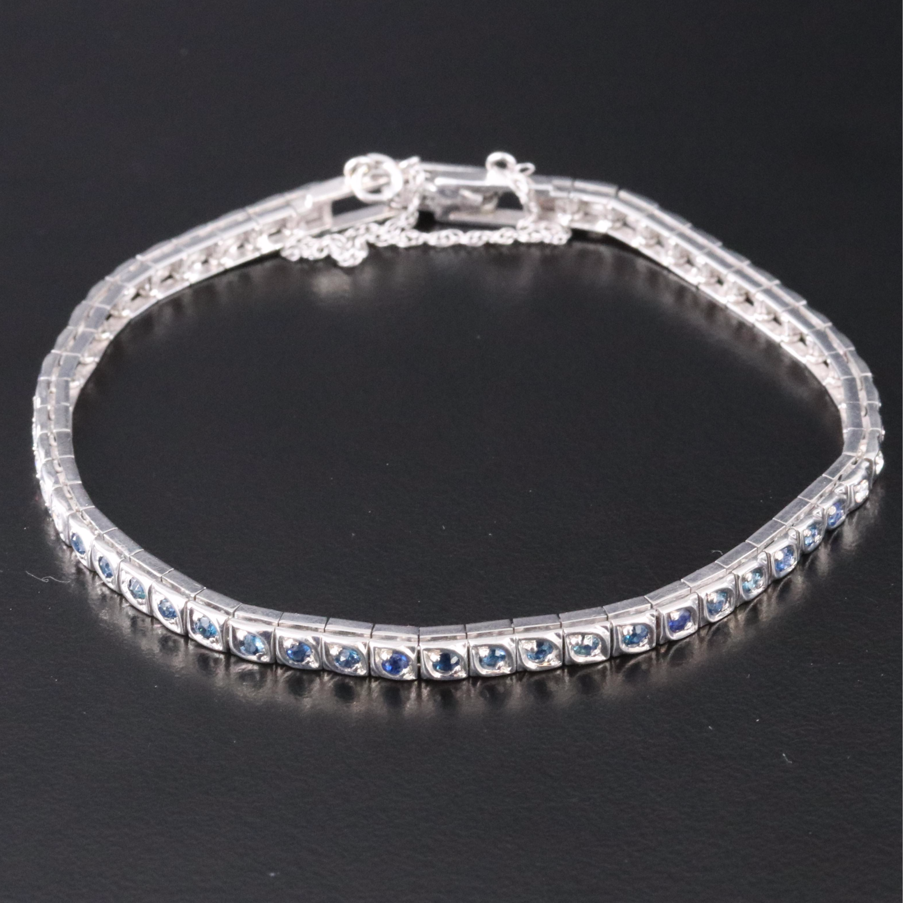 14K Diamond and Sapphire Bracelet
