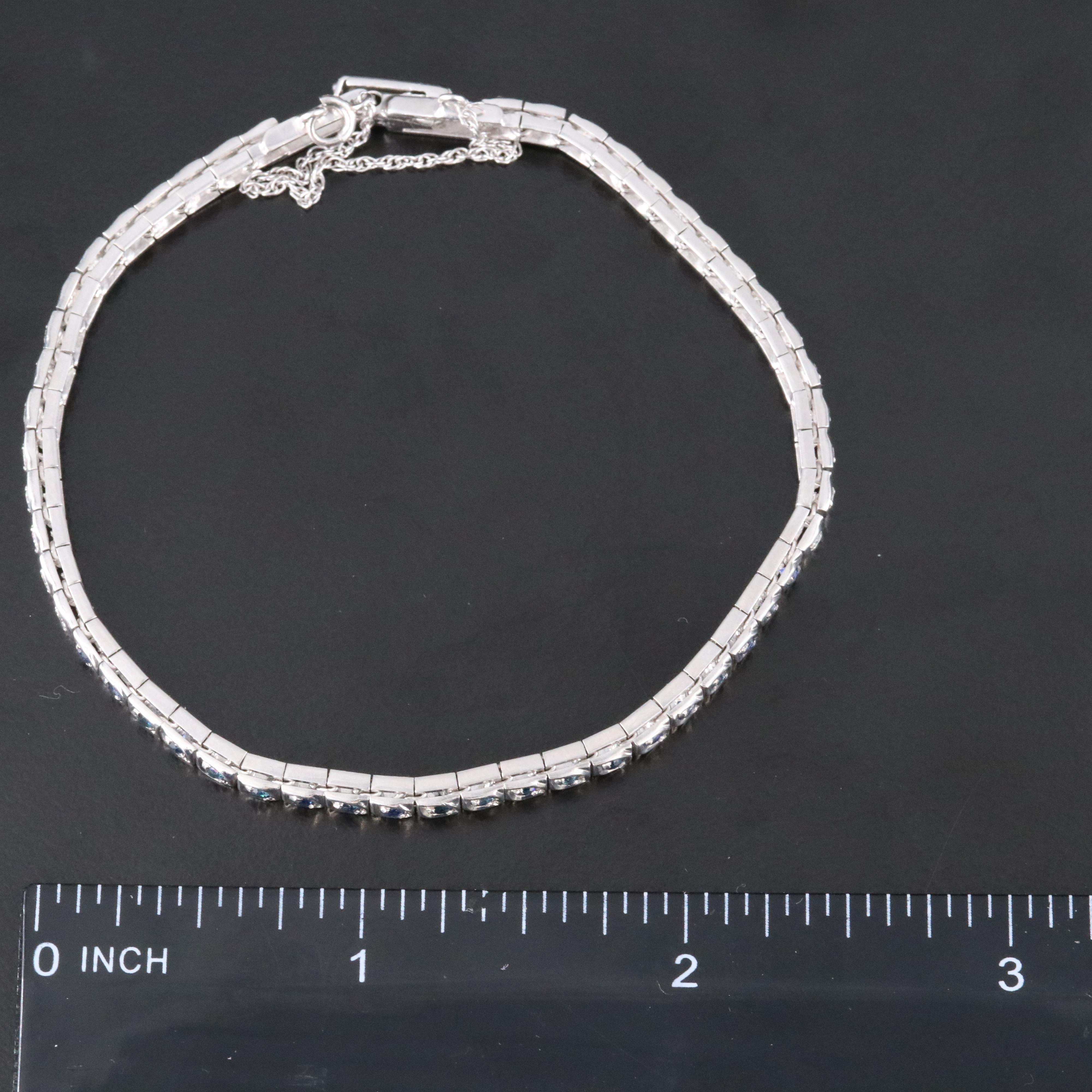 14K Diamond and Sapphire Bracelet