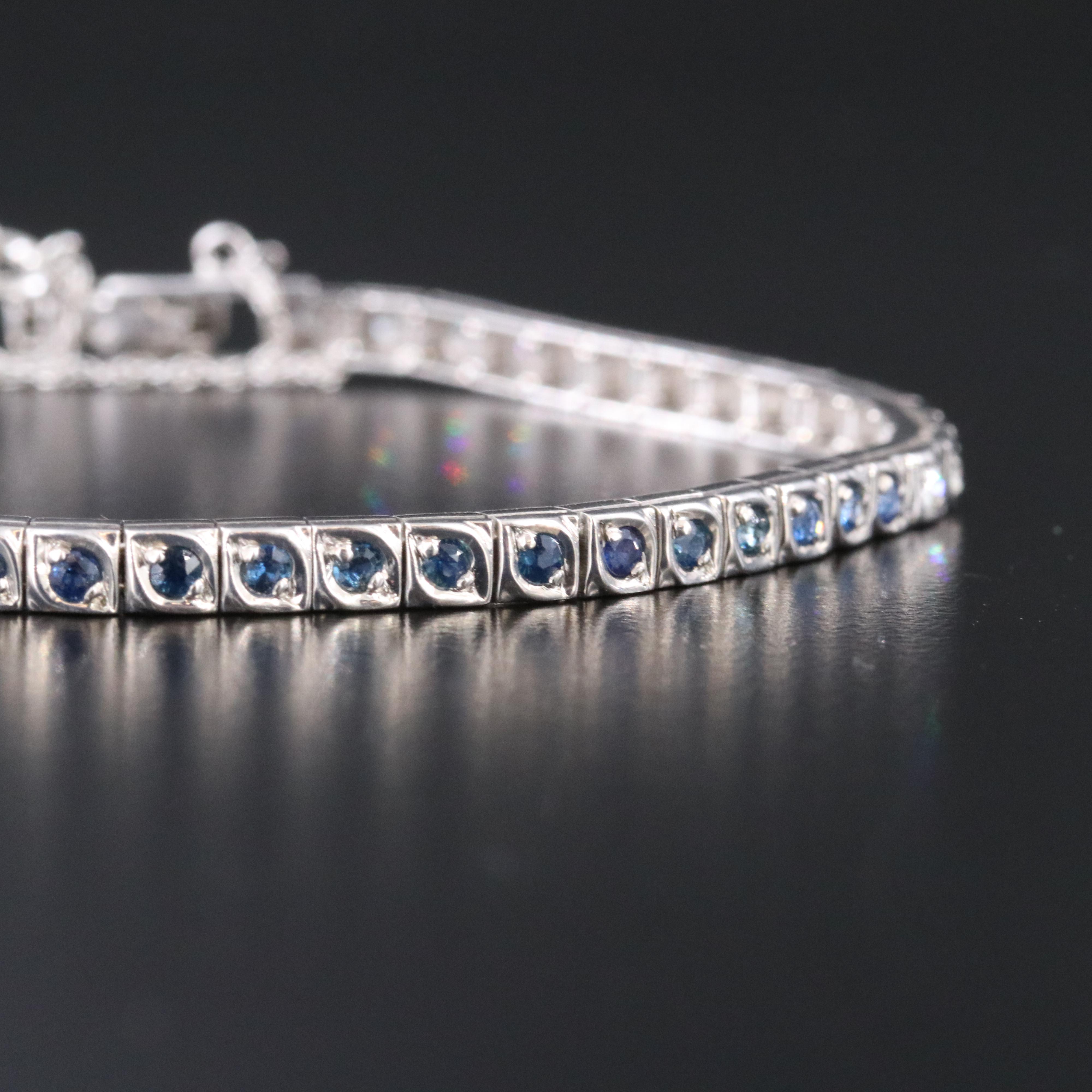 14K Diamond and Sapphire Bracelet
