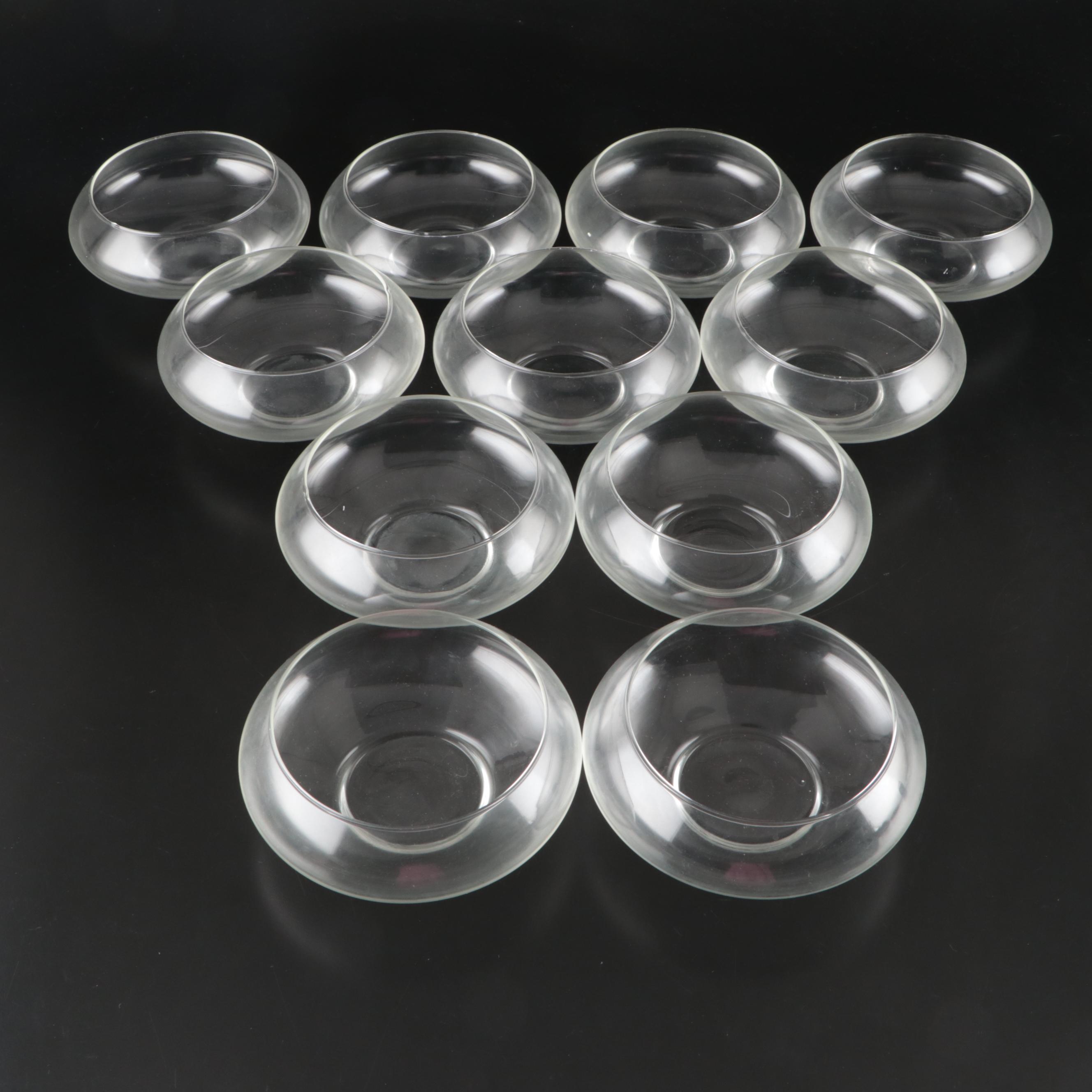 Glass Serving Bowl with Decorative Glass Bowls