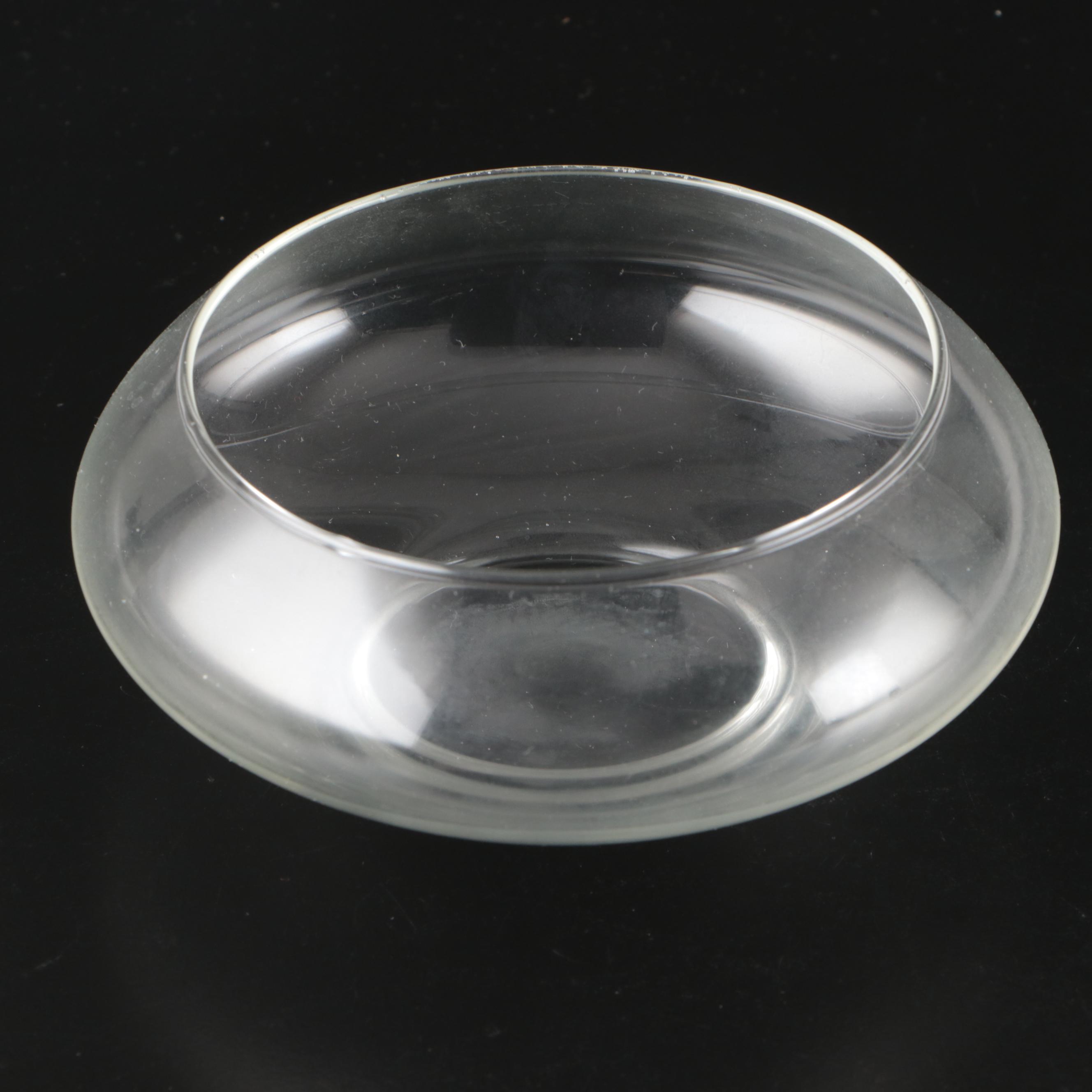 Glass Serving Bowl with Decorative Glass Bowls