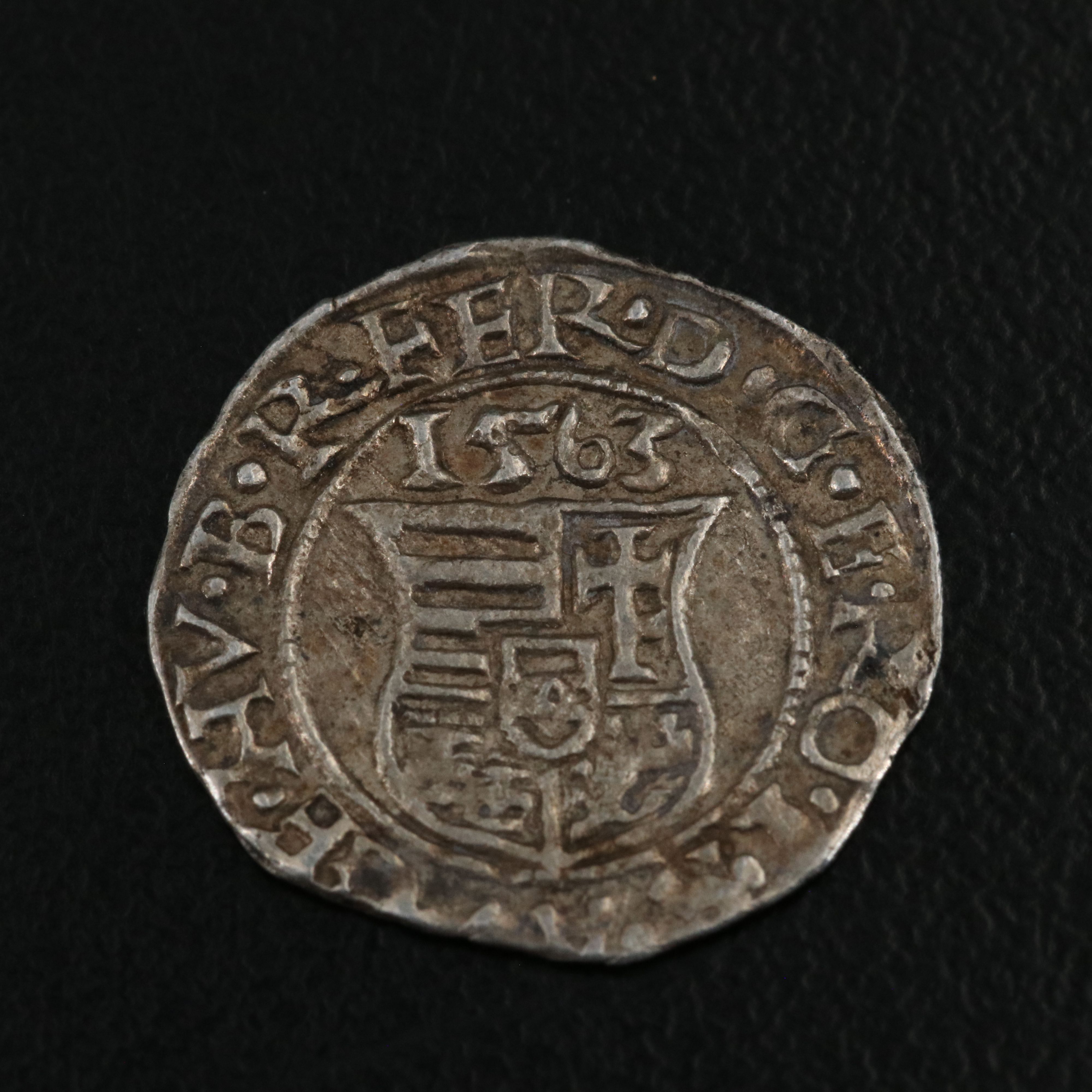 1563 Salzburg Holy Roman Empire Silver Grochen