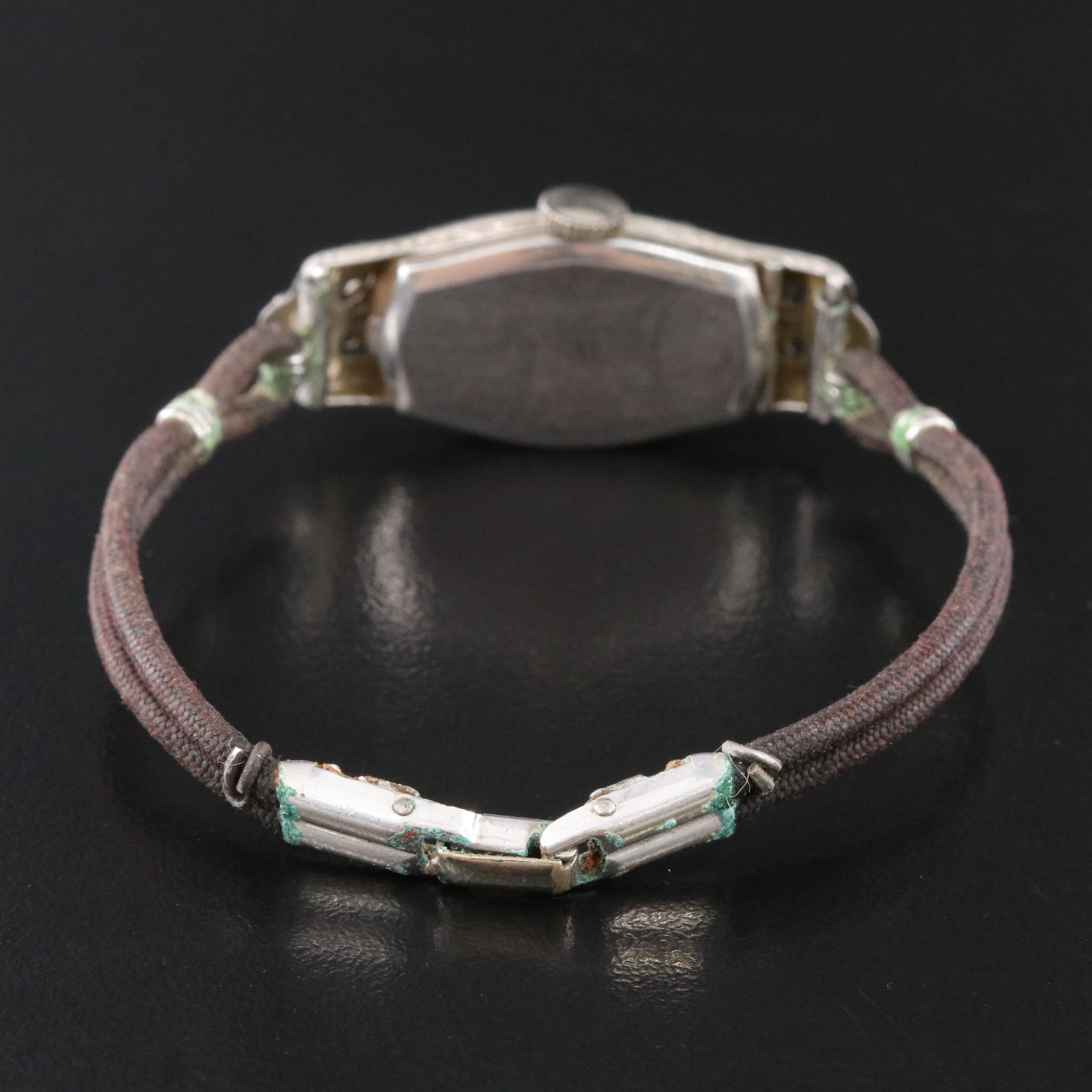 Vintage Platinum and Diamond Swiss Watch