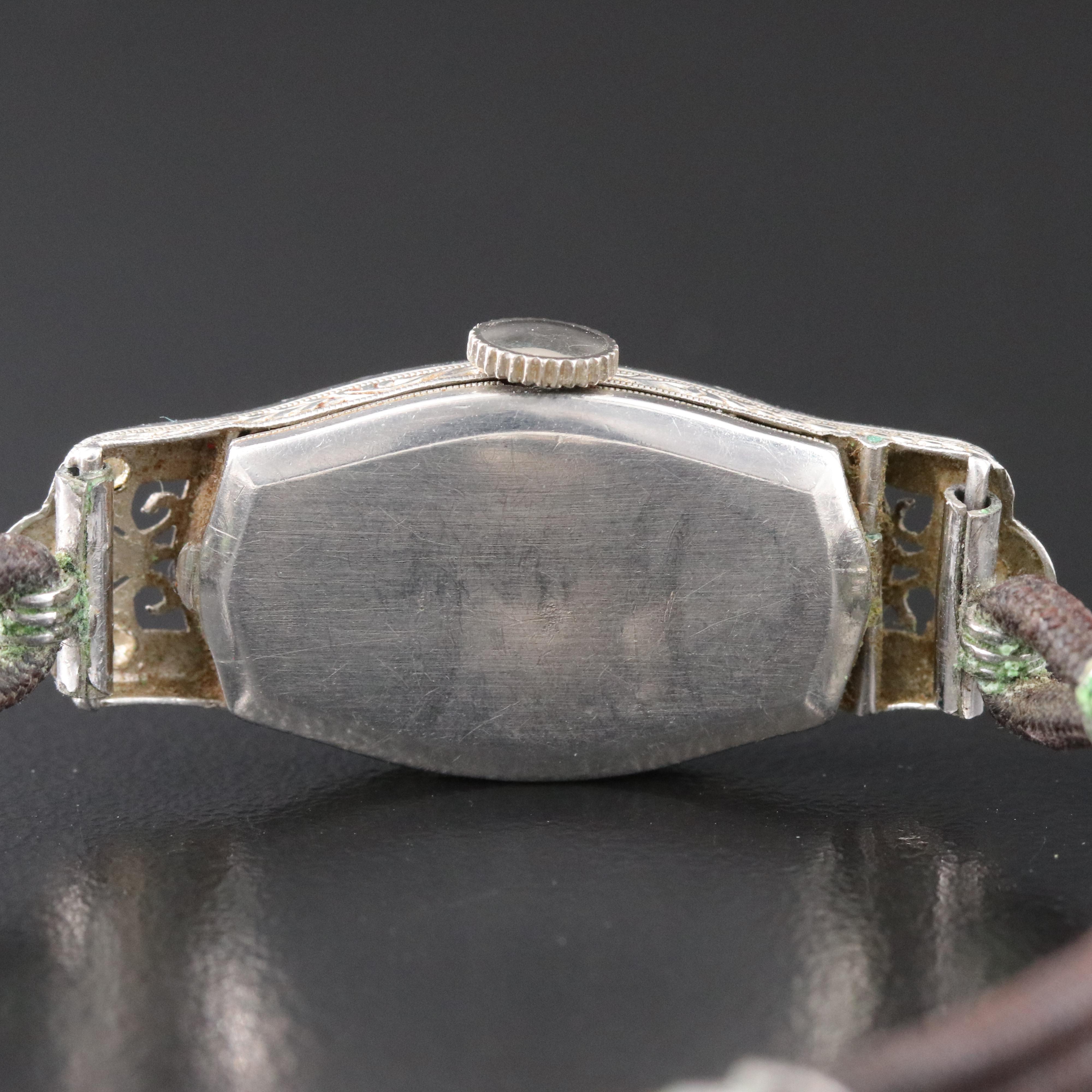 Vintage Platinum and Diamond Swiss Watch