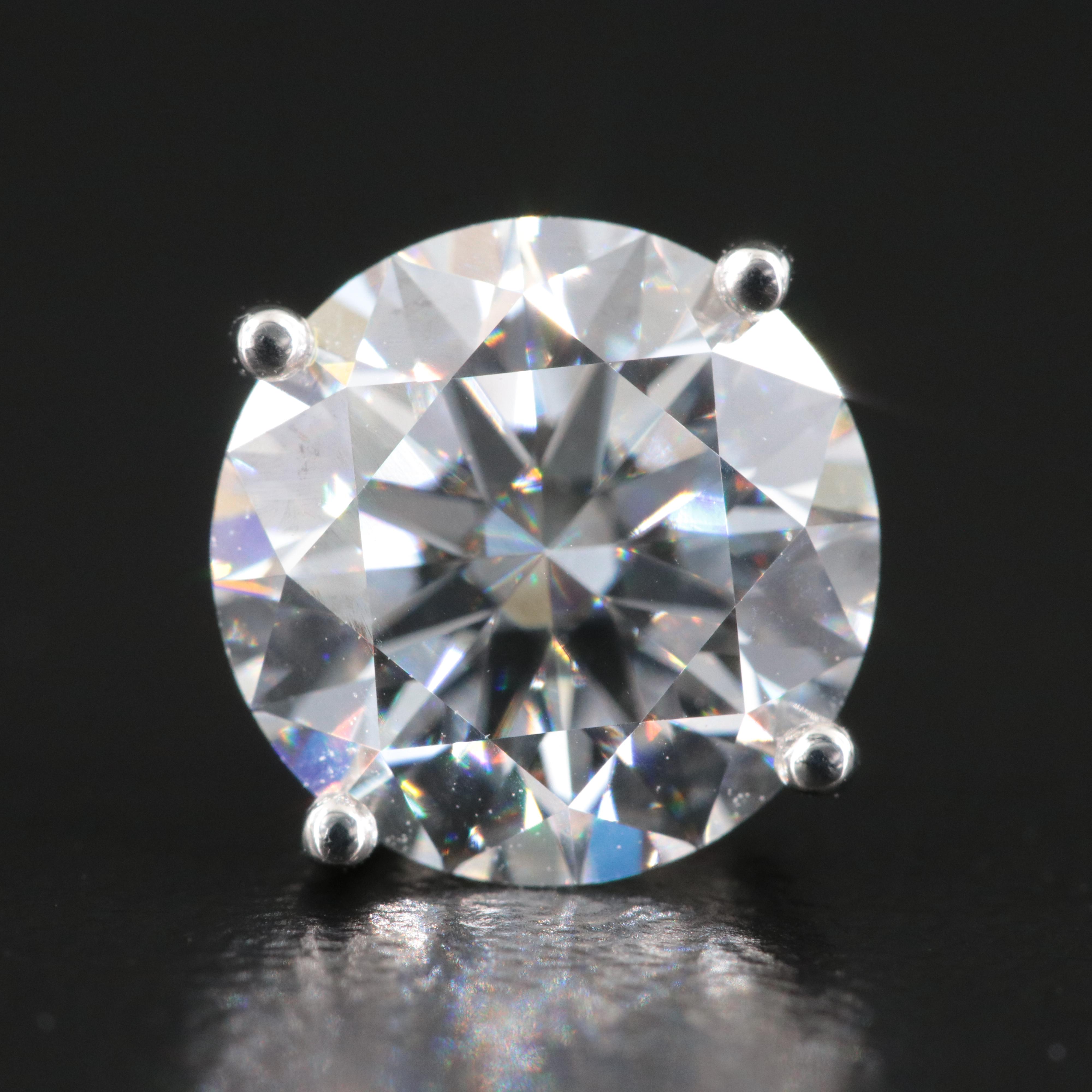 Platinum 5.12 CTW Lab Grown Diamond Stud Earrings with IGI Reports