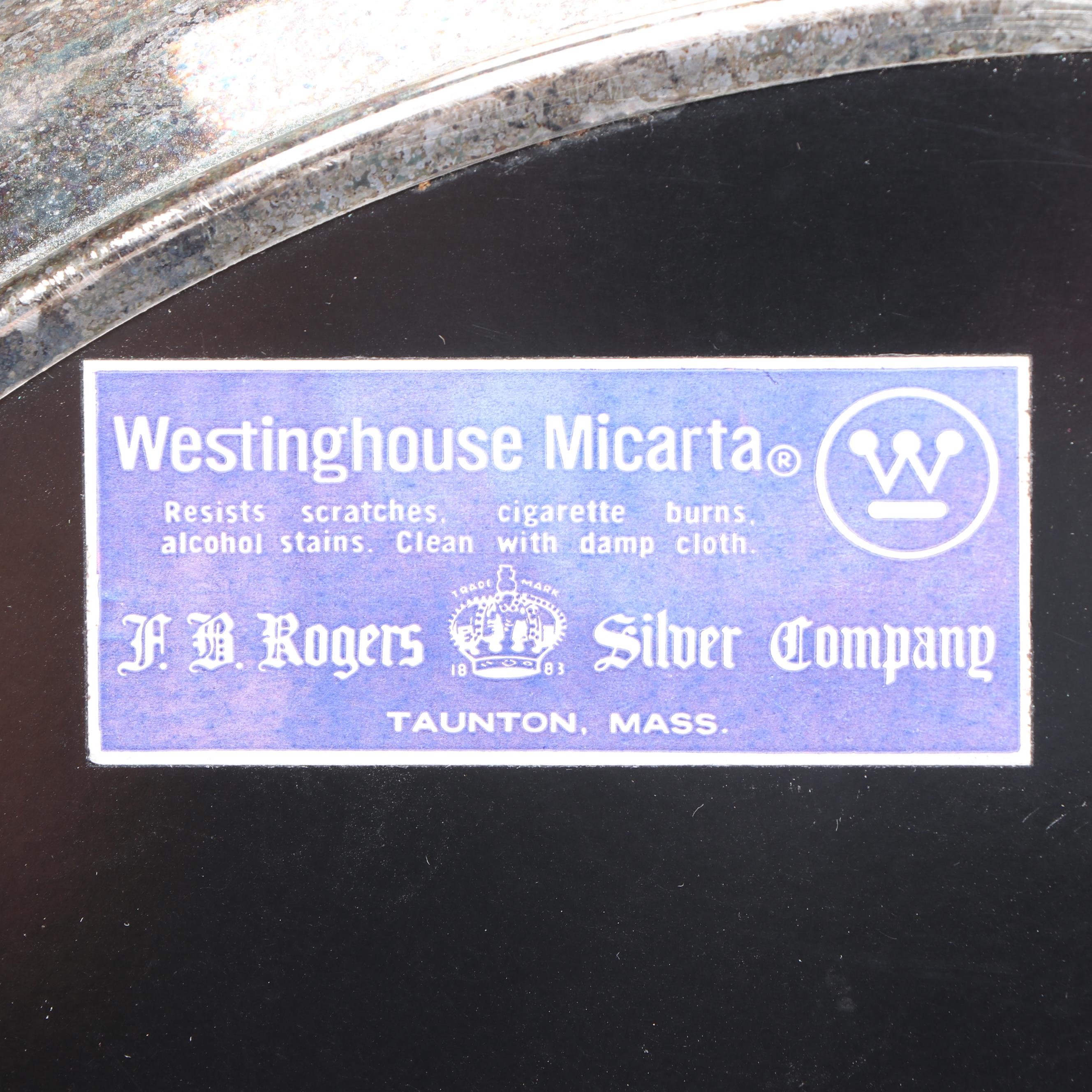 Westinghouse Micarta Silver Plate Trays and Metal Cooling Rack