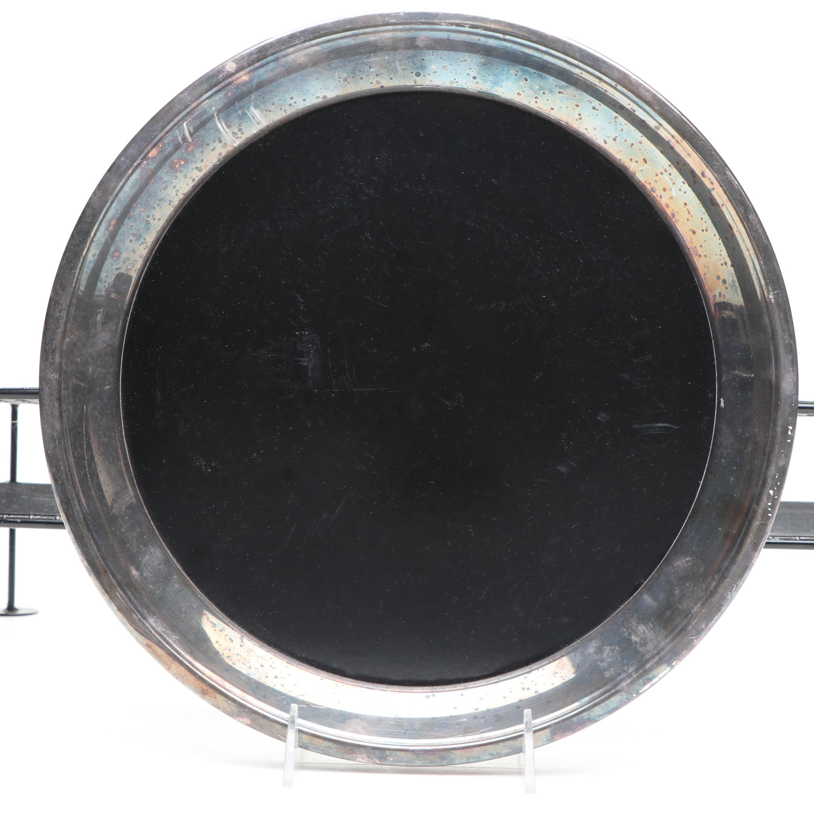 Westinghouse Micarta Silver Plate Trays and Metal Cooling Rack