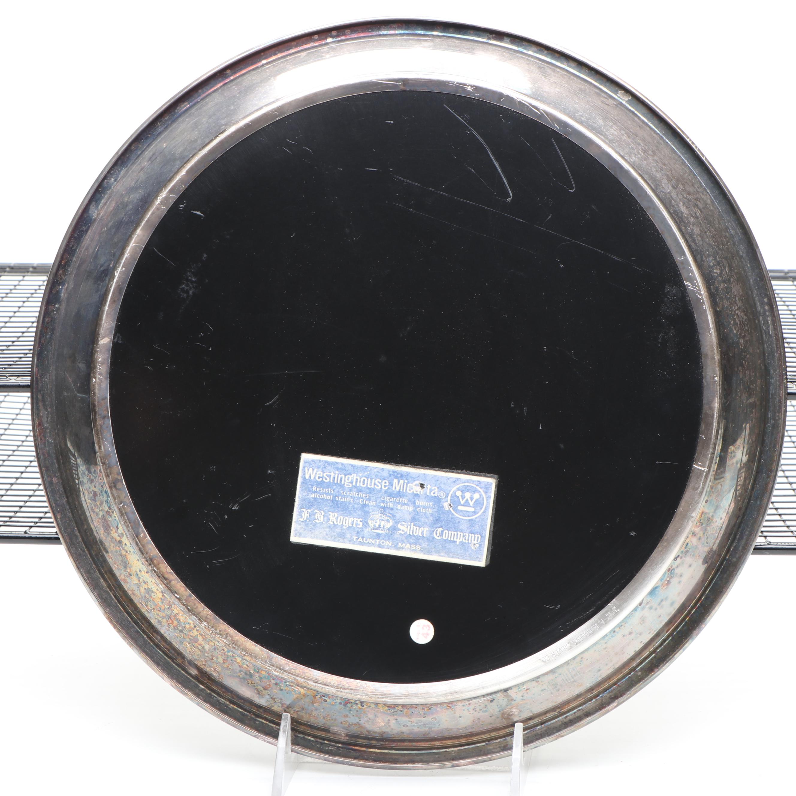 Westinghouse Micarta Silver Plate Trays and Metal Cooling Rack