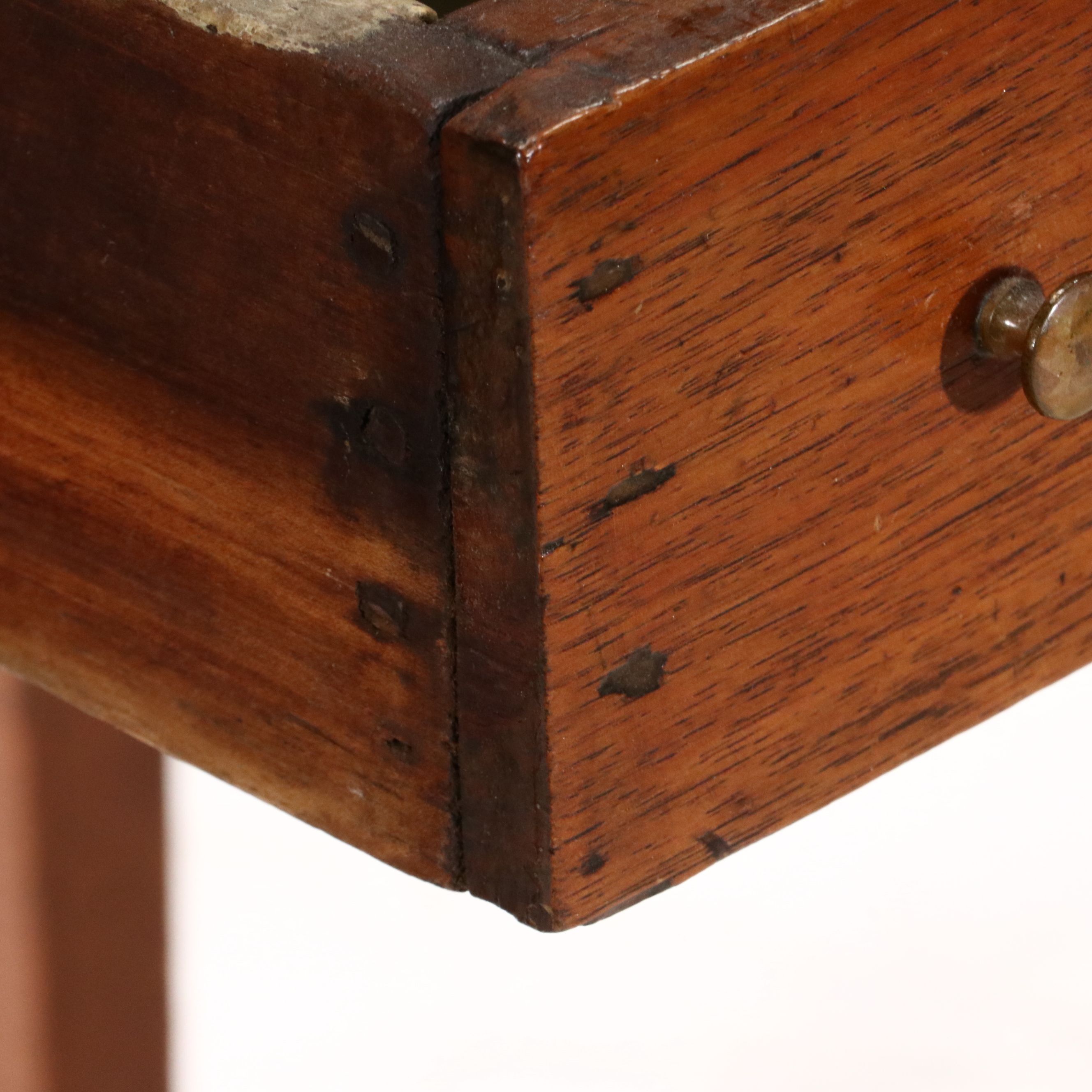 American Country Hepplewhite Style Cherry  Single Drawer Work Table, 19th C.