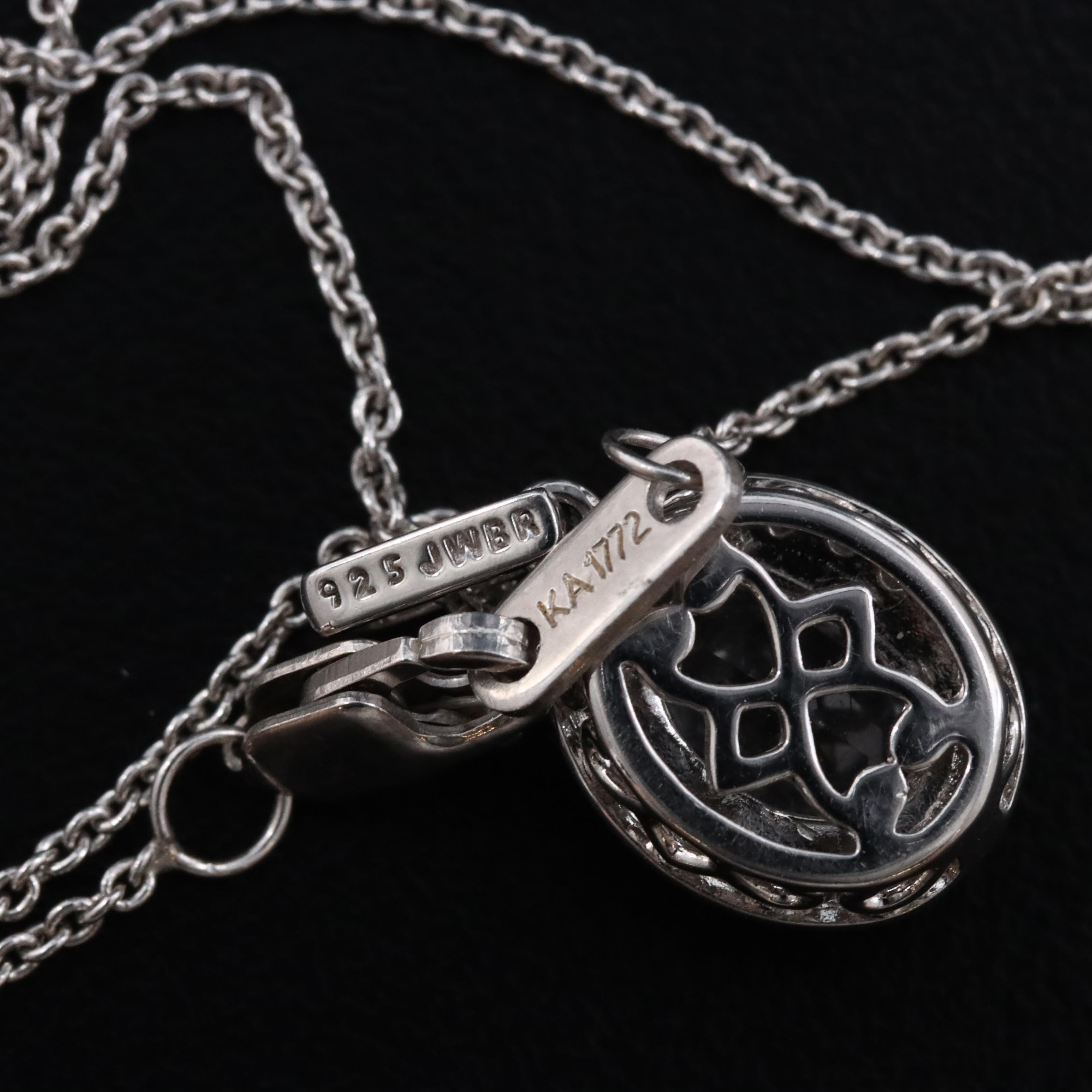 Sterling White Sapphire Pendant Necklace