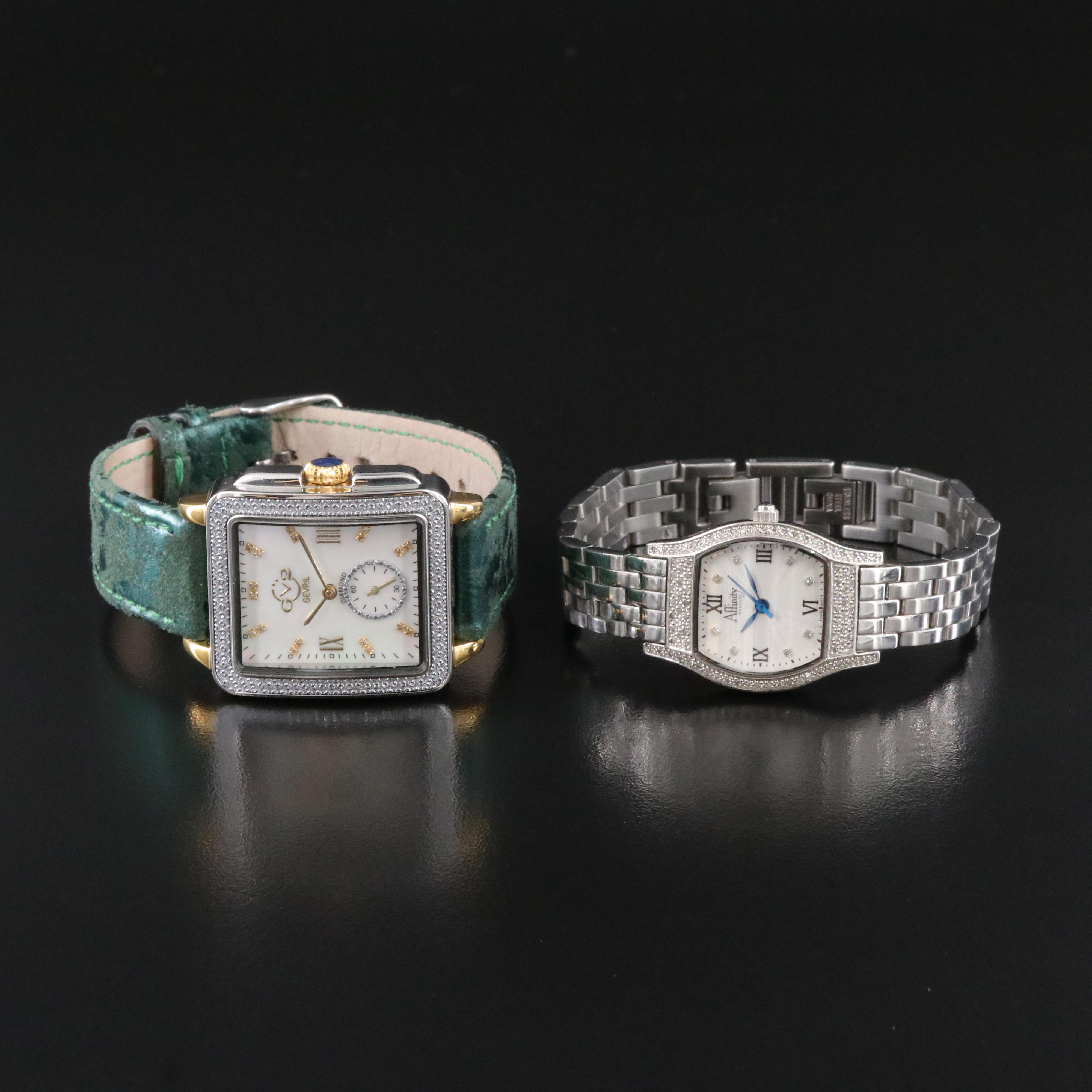 Diamond Quartz Watches from Affinity and Gevril