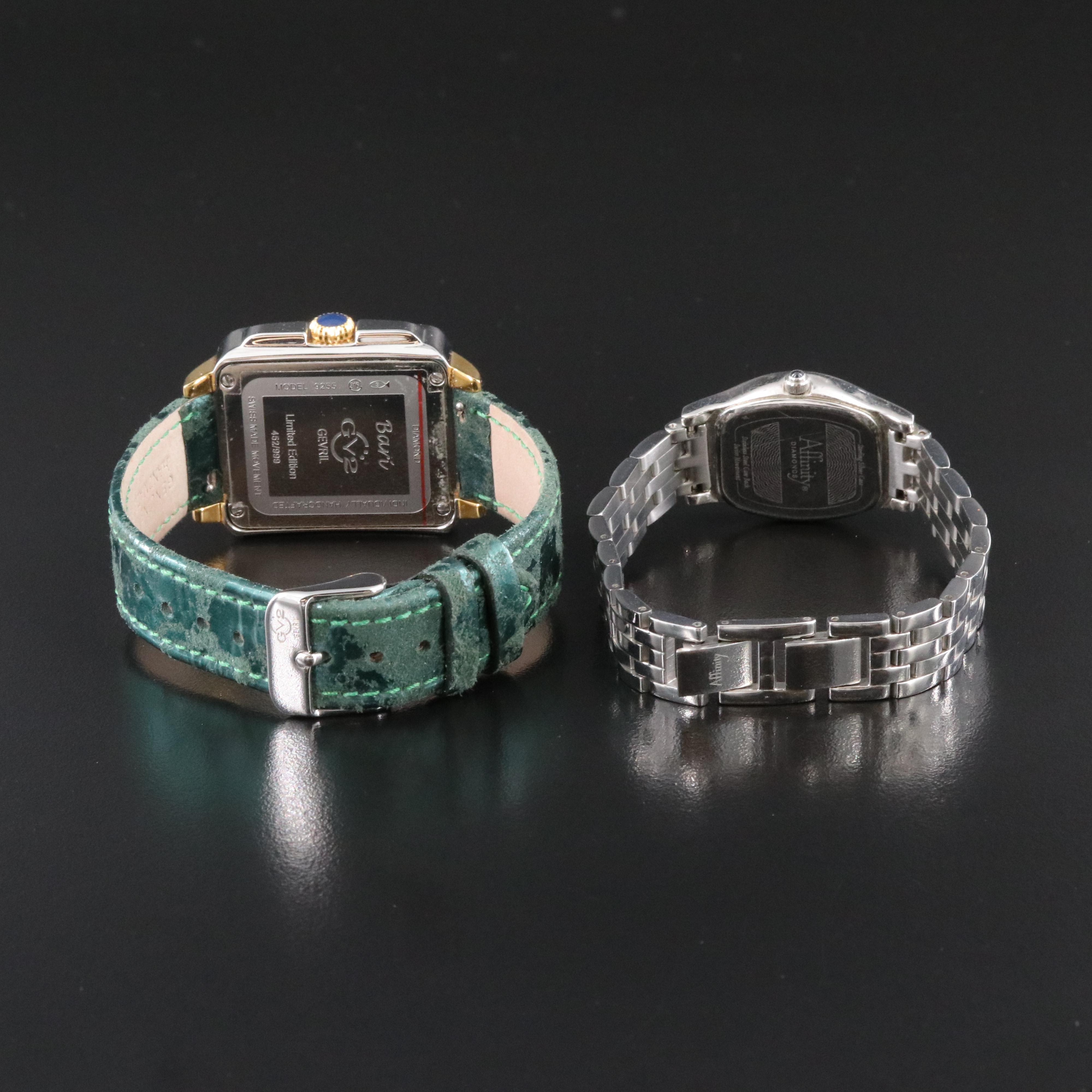 Diamond Quartz Watches from Affinity and Gevril