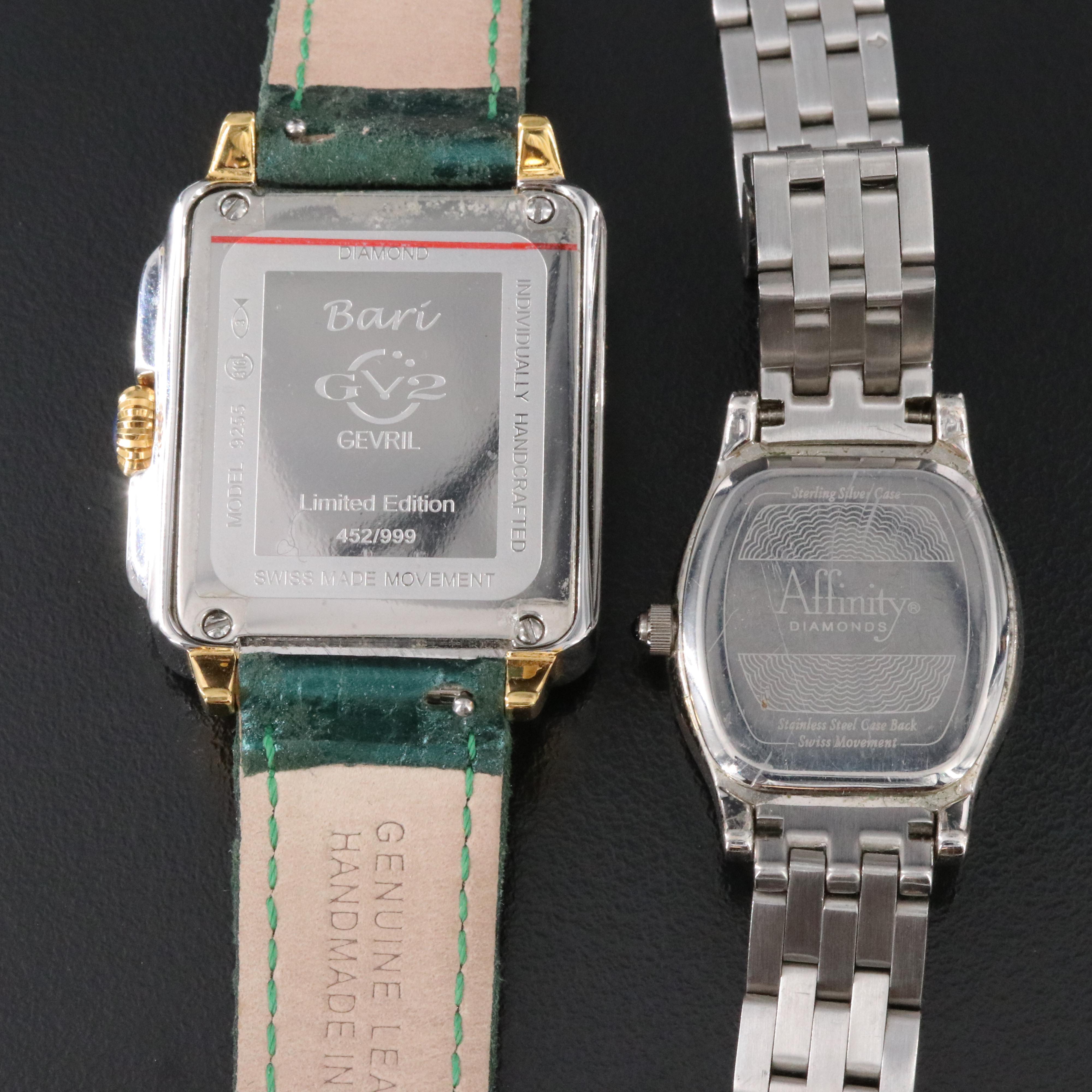 Diamond Quartz Watches from Affinity and Gevril