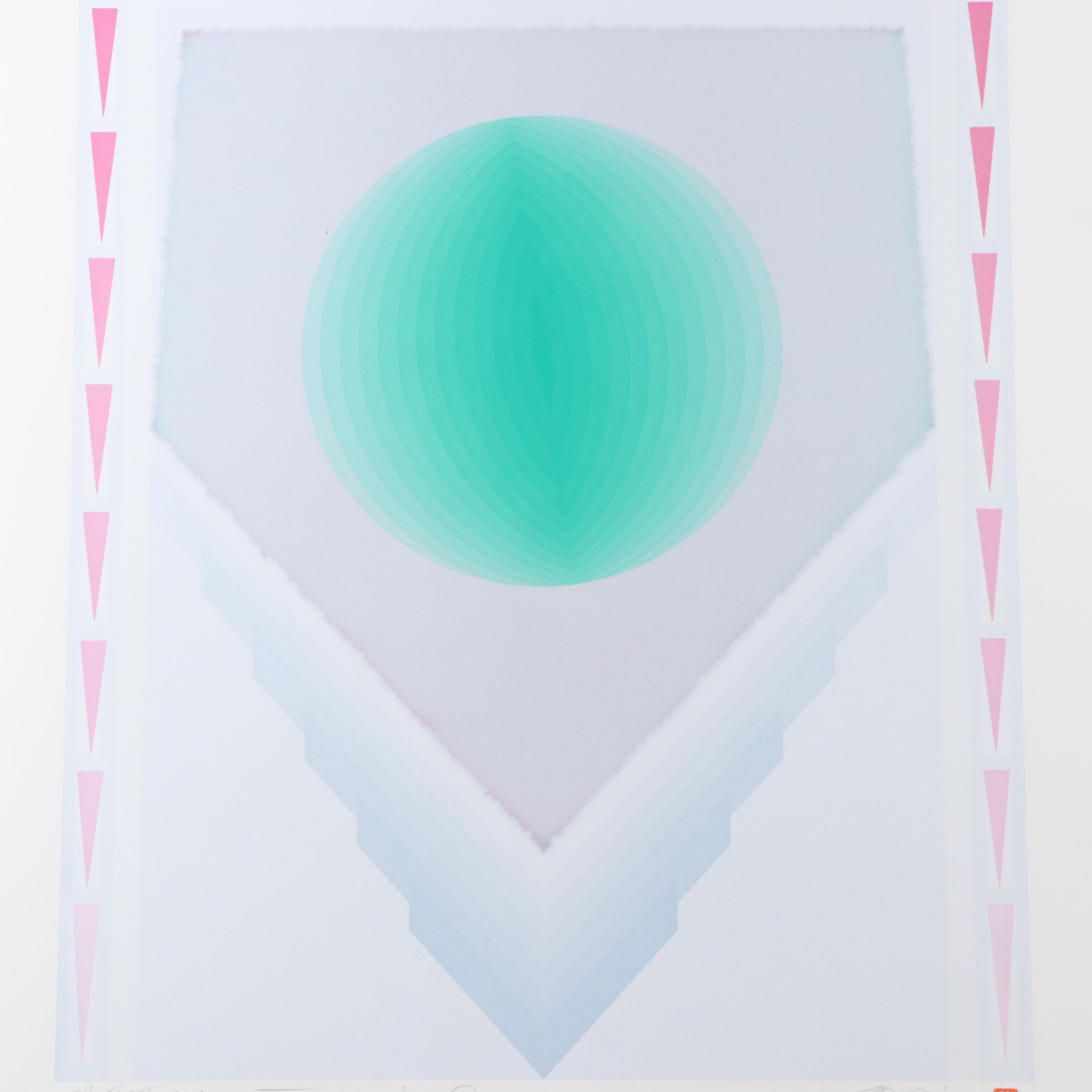 Nobuteru Shimotakahara Op Art Serigraph "Time and Space (J-101)"