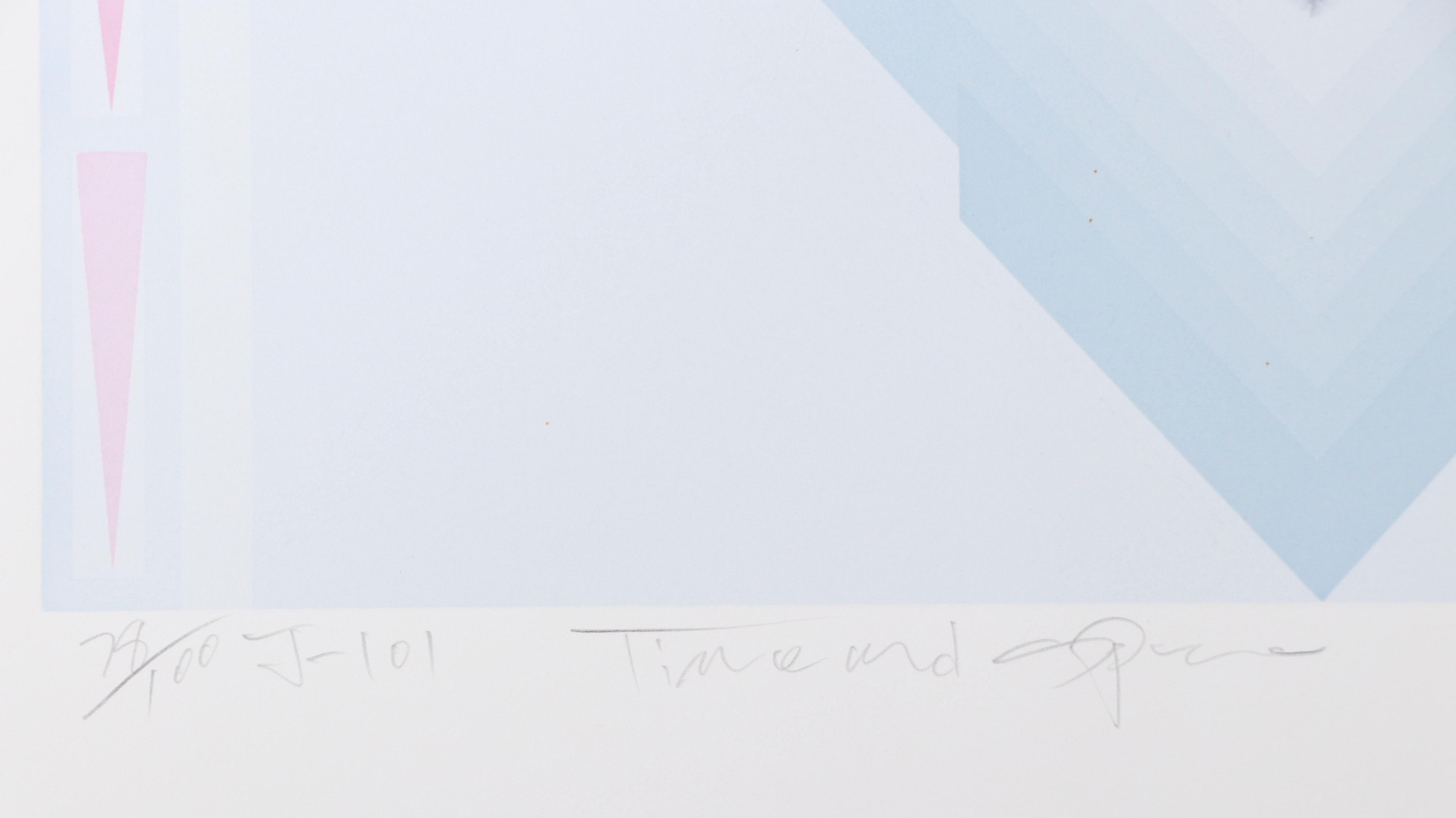 Nobuteru Shimotakahara Op Art Serigraph "Time and Space (J-101)"