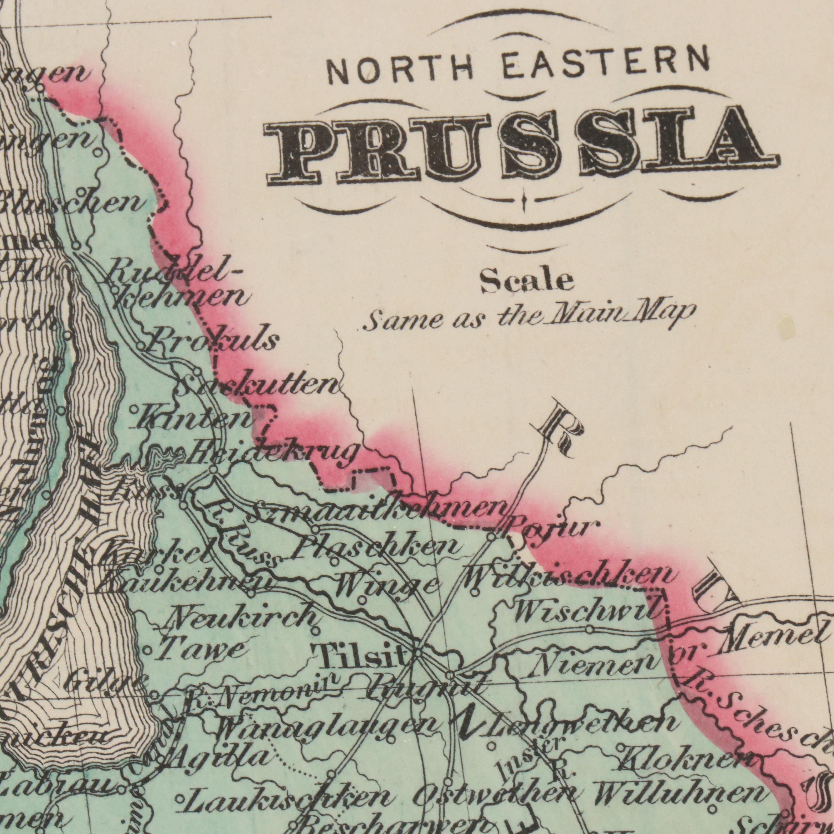 Hand-Colored Engraved Map "Johnson's Empire of Germany," Circa 1870