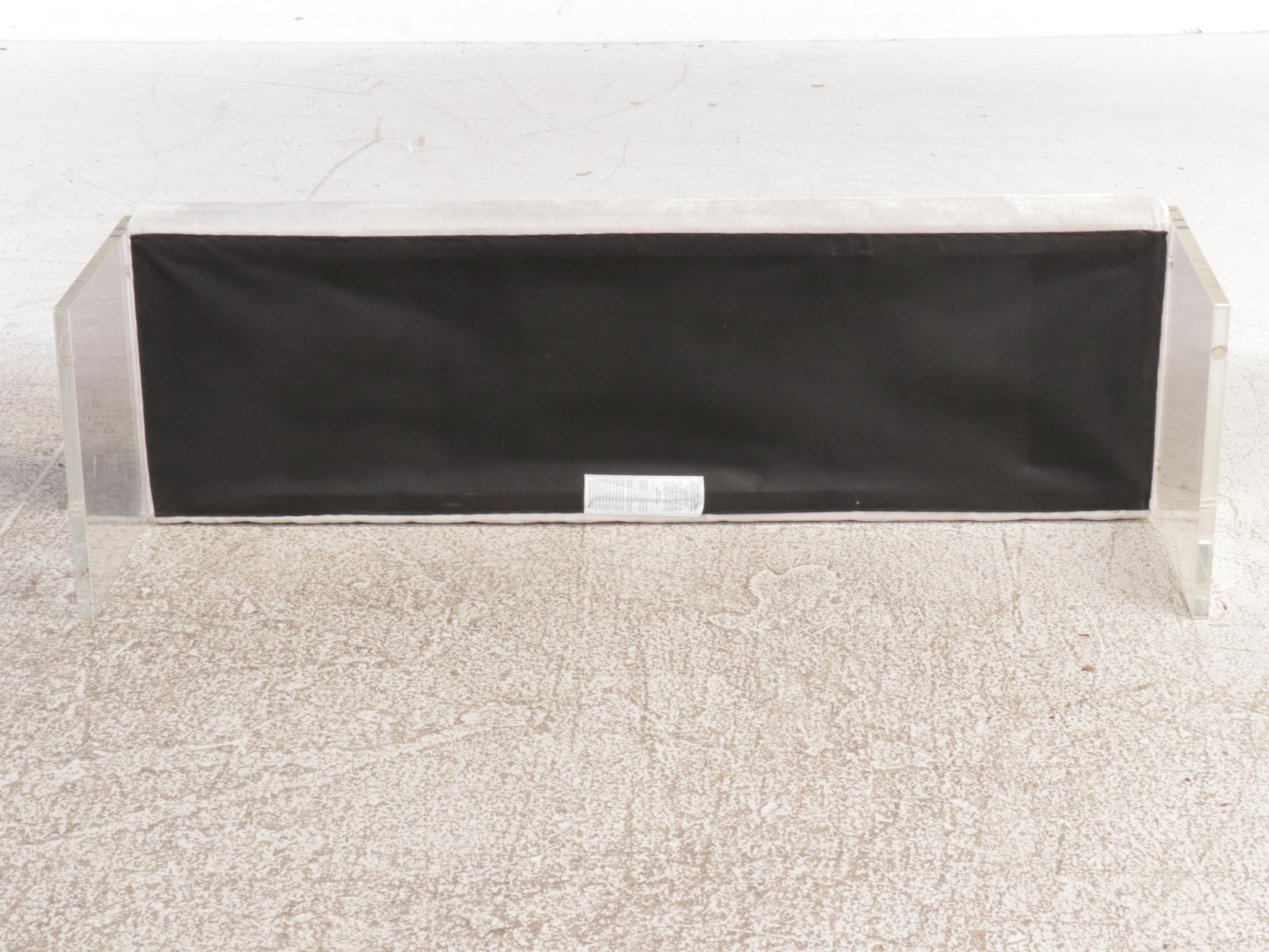 Braxton Studio Modern Contemporary Acrylic and Upholstered Bench