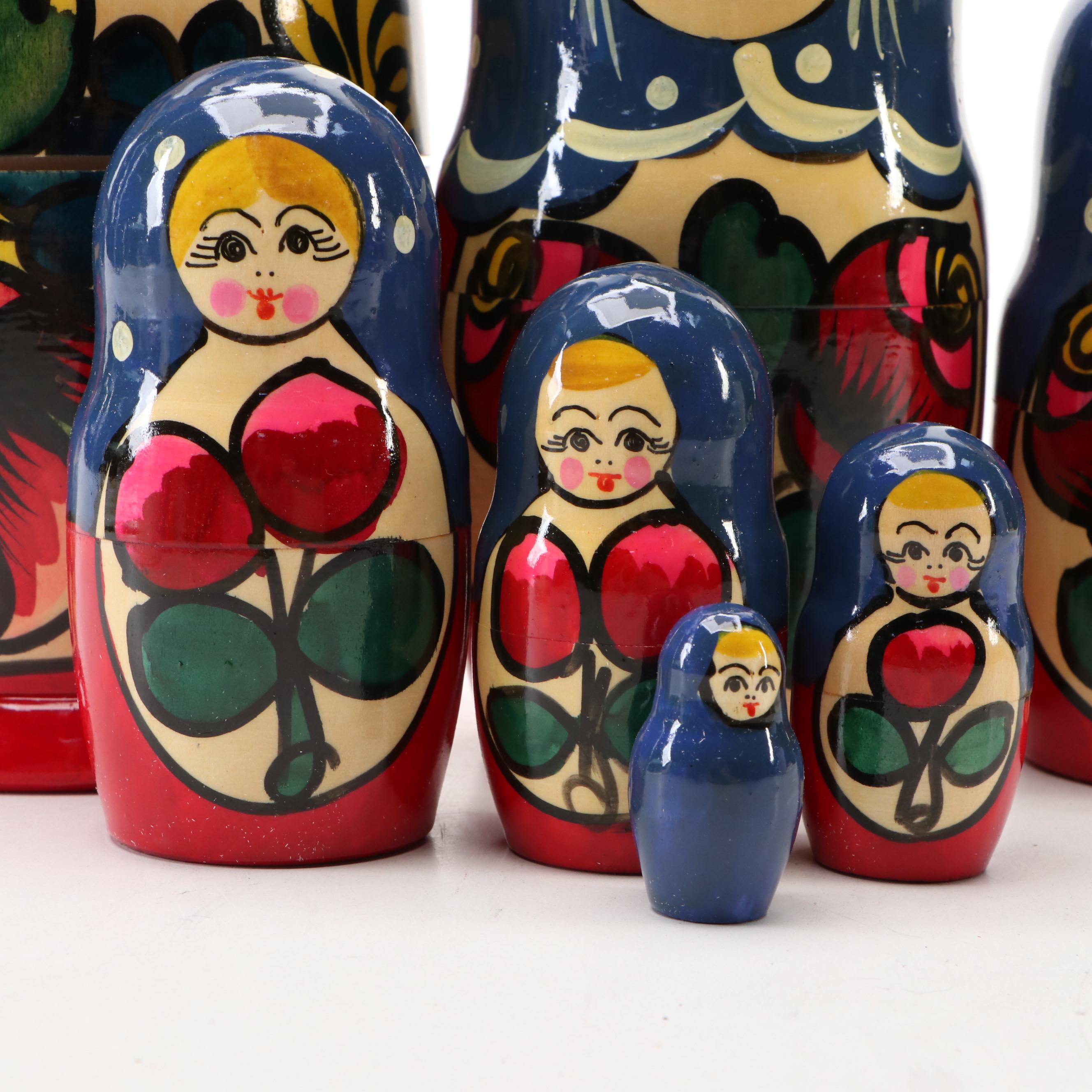 Russian Hand-Painted Wooden Matryoshka Doll
