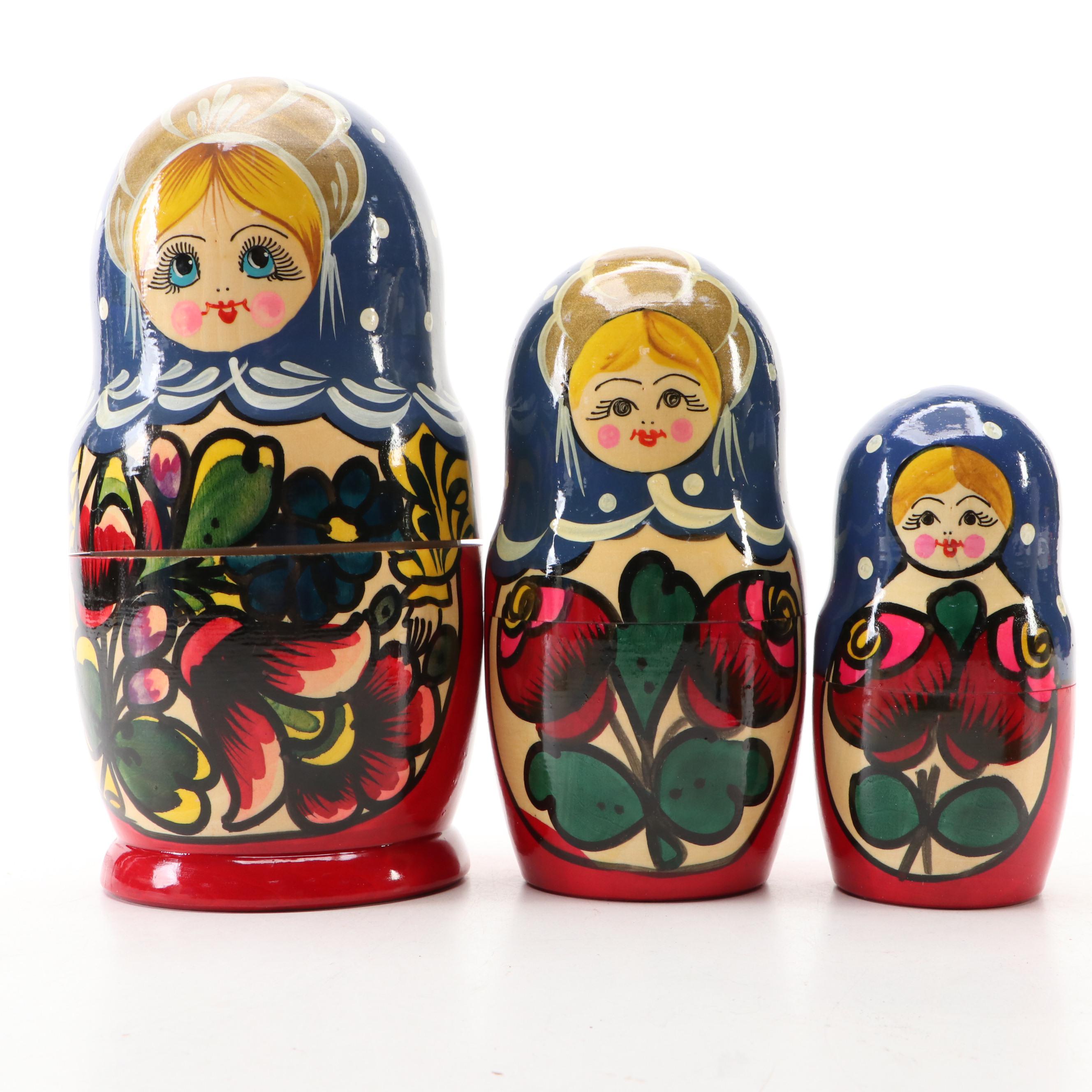 Russian Hand-Painted Wooden Matryoshka Doll