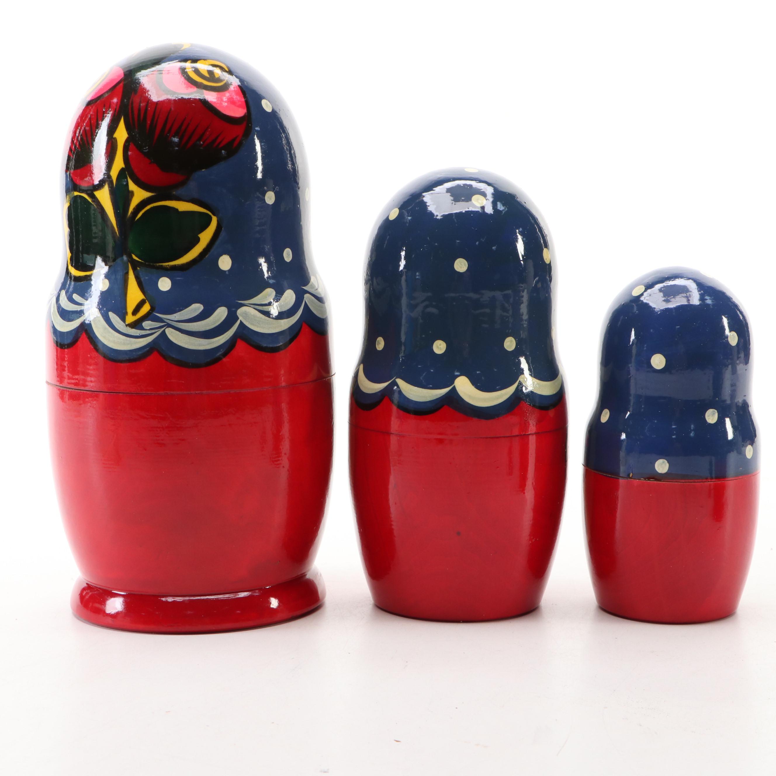 Russian Hand-Painted Wooden Matryoshka Doll
