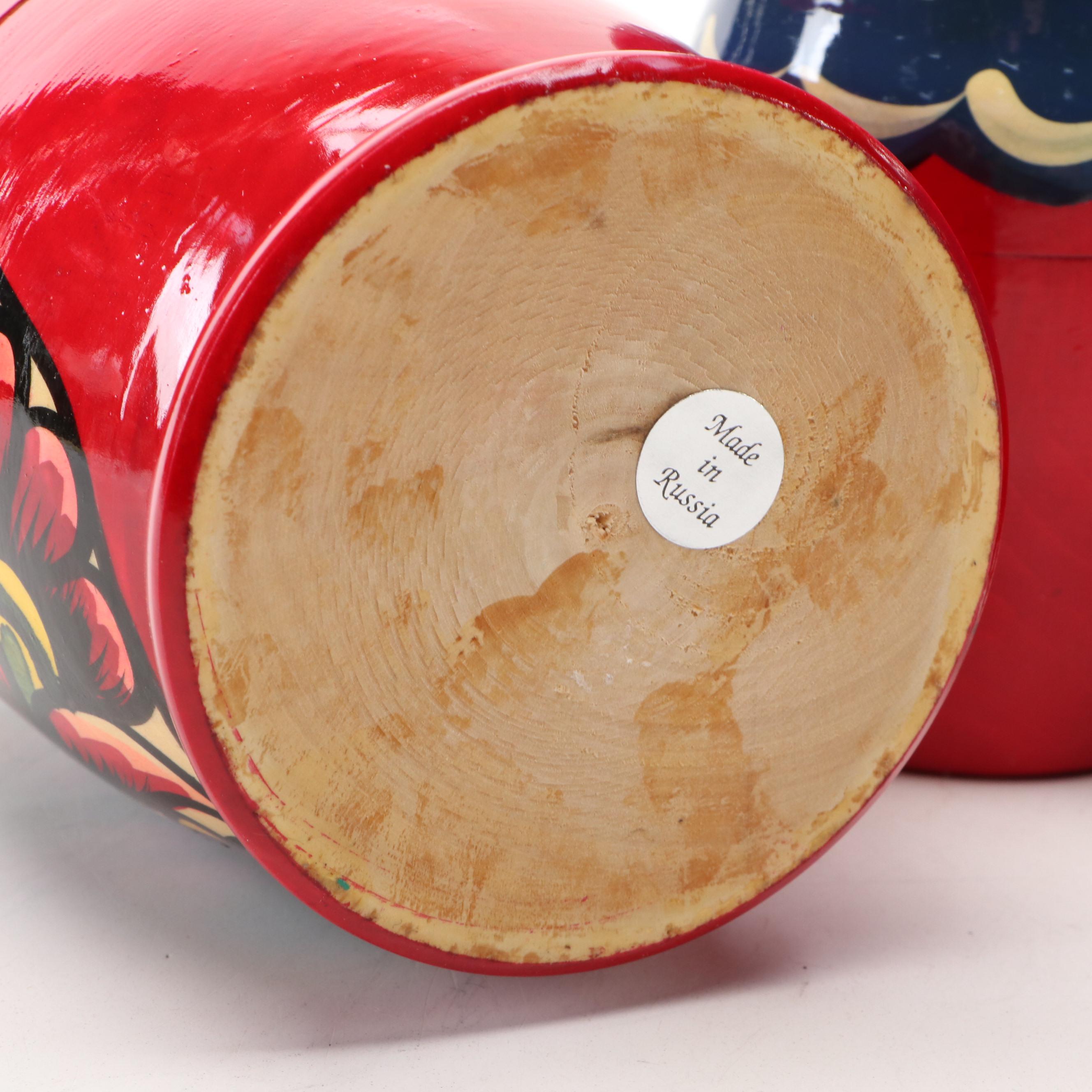 Russian Hand-Painted Wooden Matryoshka Doll