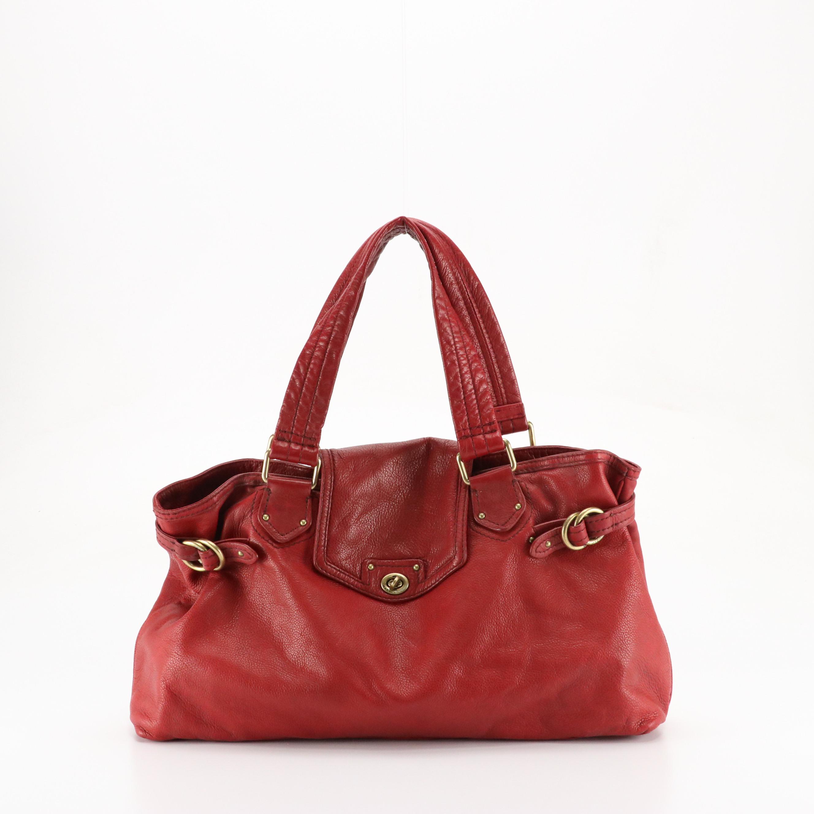 Marc Jacobs Large Red Leather Satchel, Michael Kors Bucket Tote and Hobo Bag