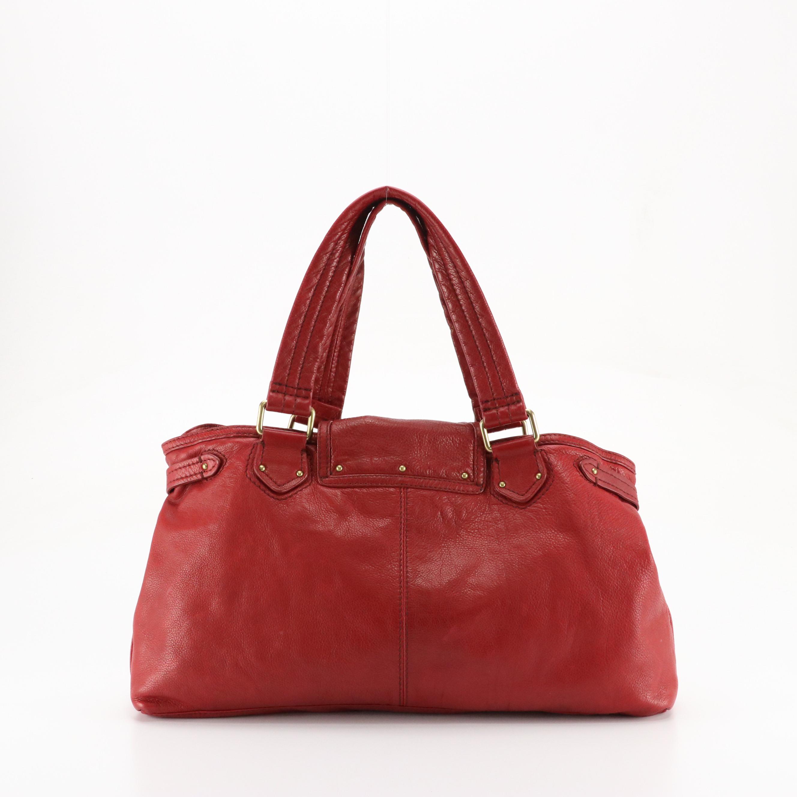 Marc Jacobs Large Red Leather Satchel, Michael Kors Bucket Tote and Hobo Bag