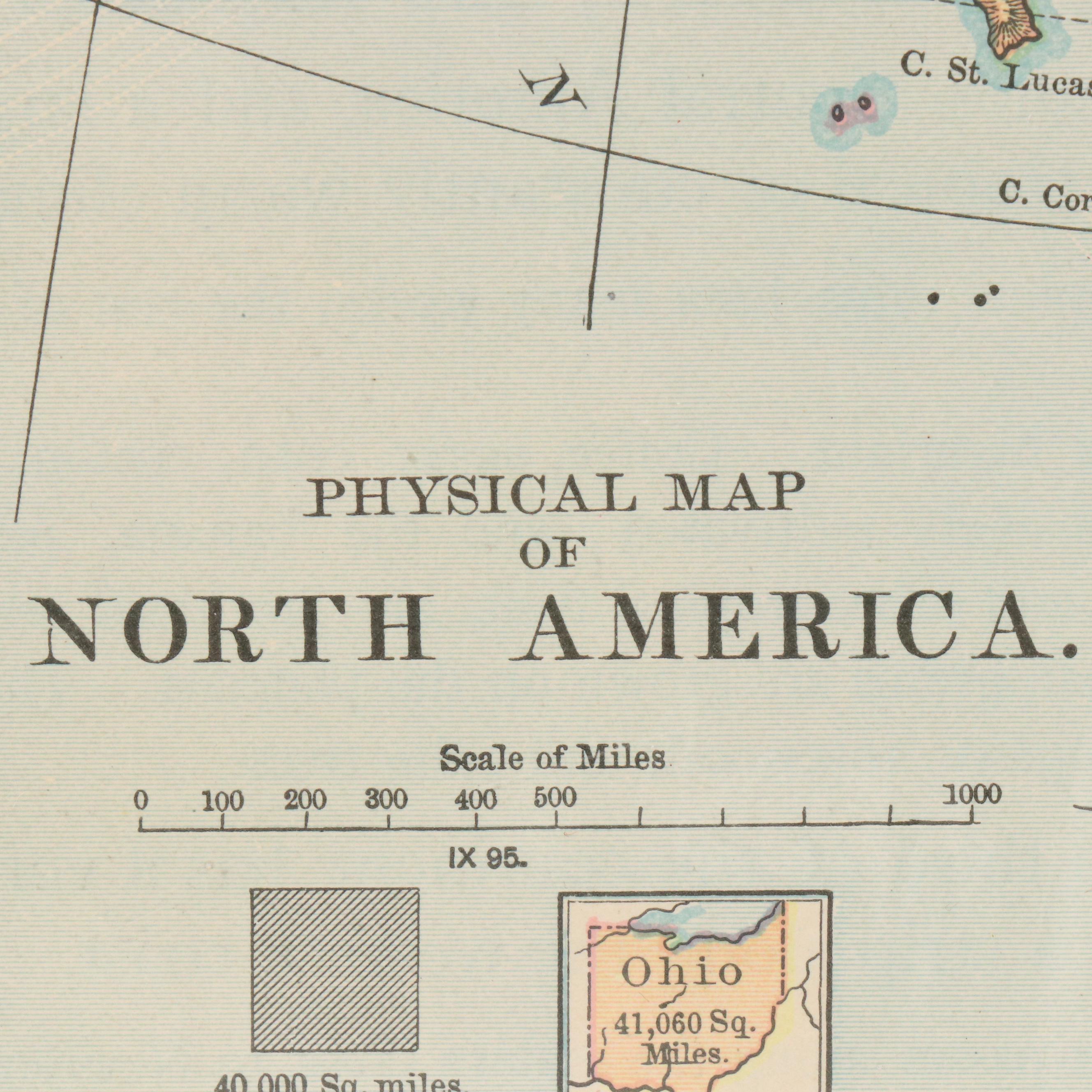 Wax Engraved Maps "Dakota" and "Physical Map of North America"