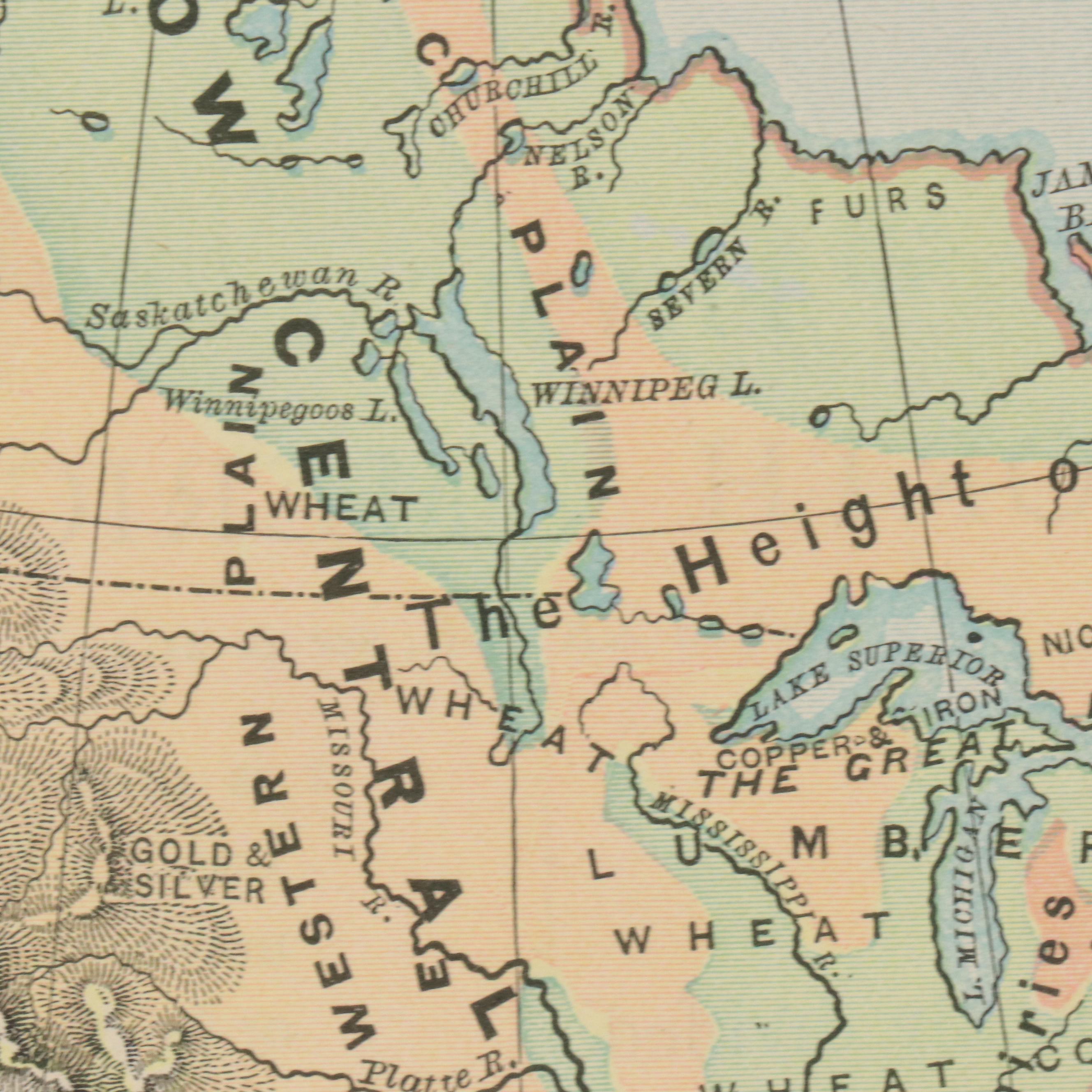 Wax Engraved Maps "Dakota" and "Physical Map of North America"