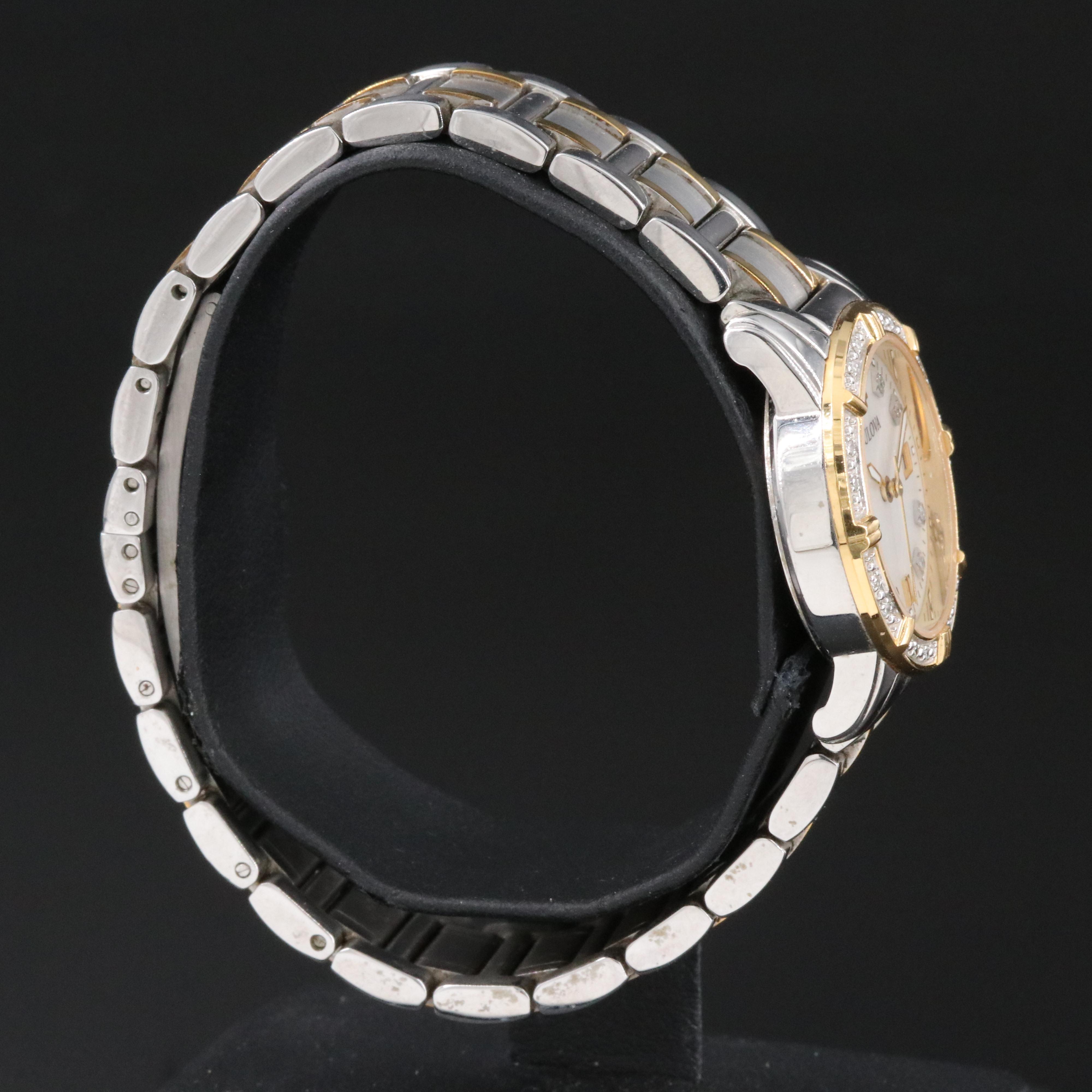 Bulova Mother-of-Pearl, Diamond Dial and Bezel C637452 Watch