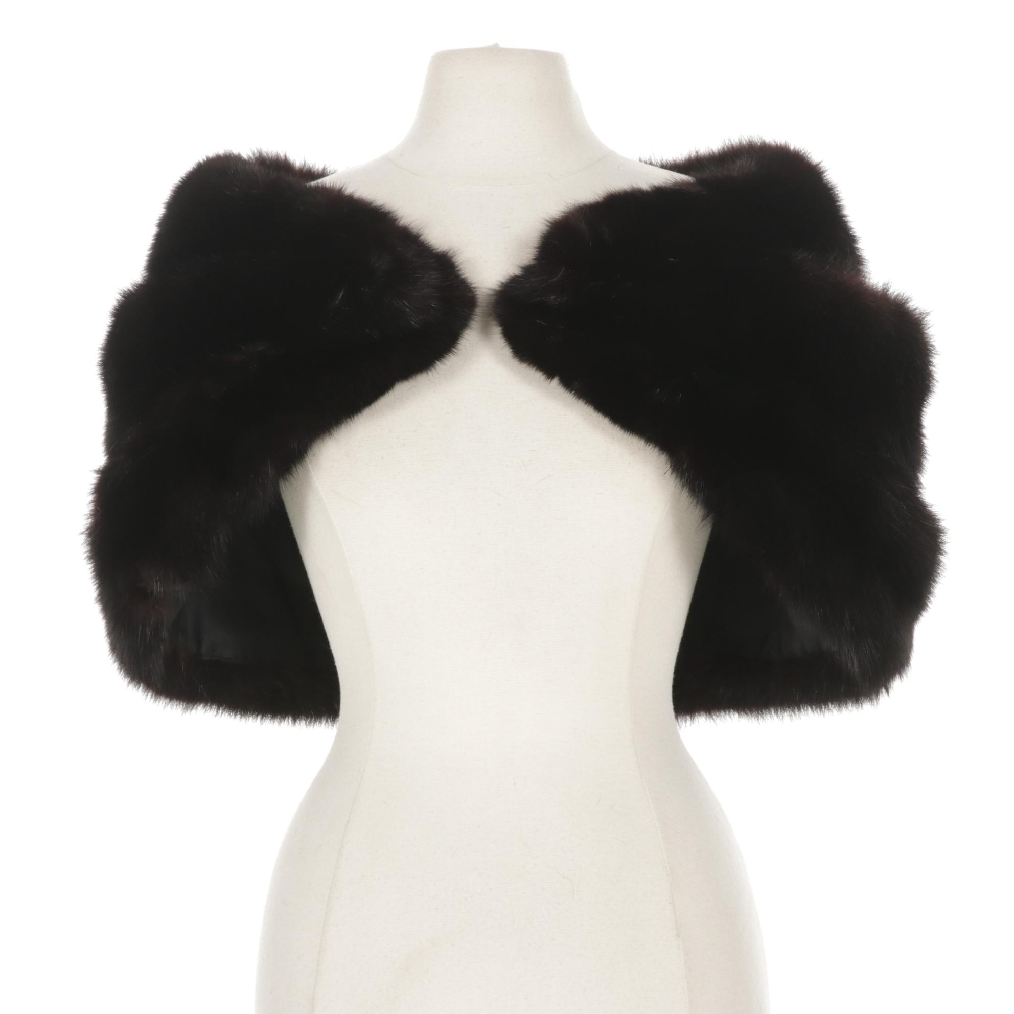 Black Fox Fur Stole