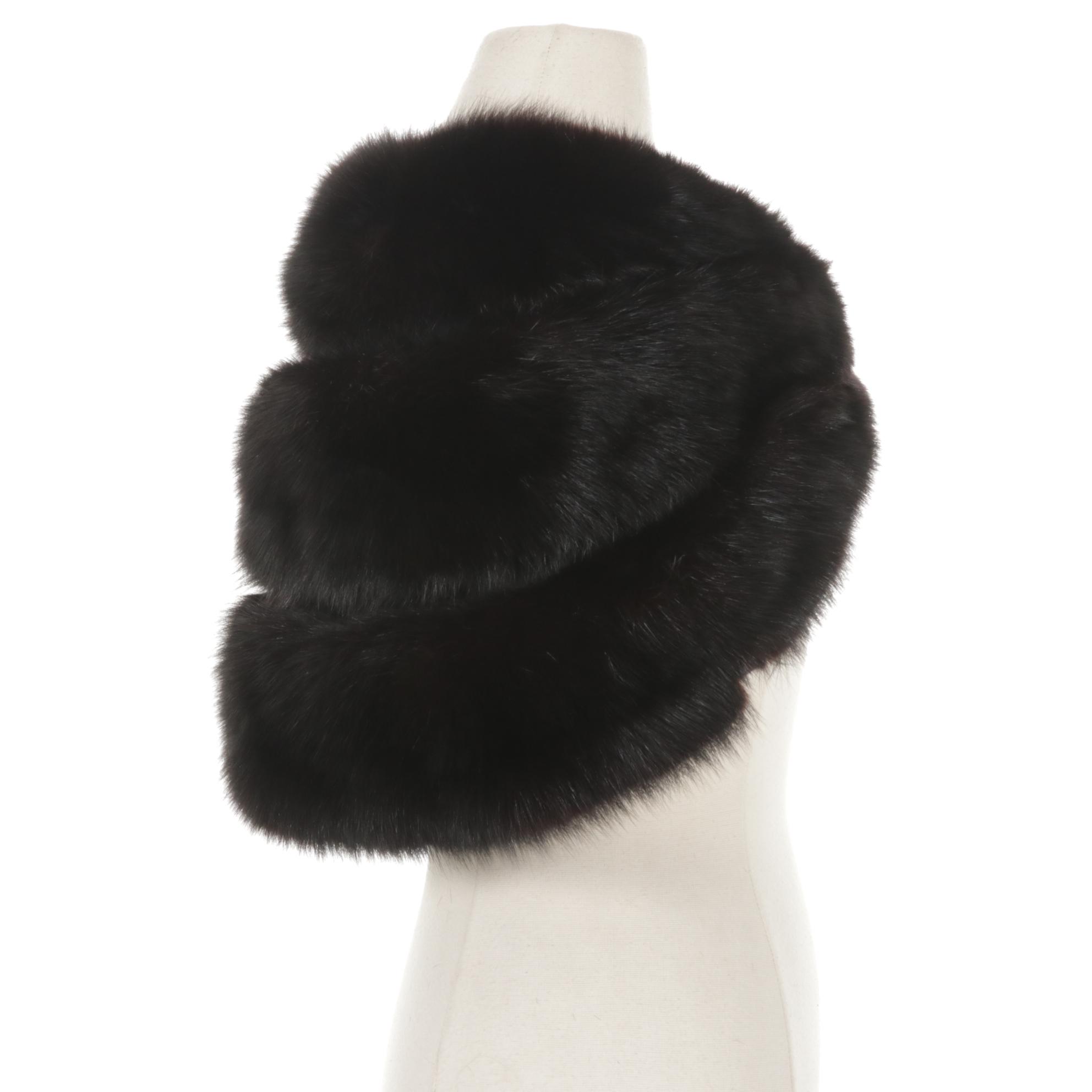 Black Fox Fur Stole