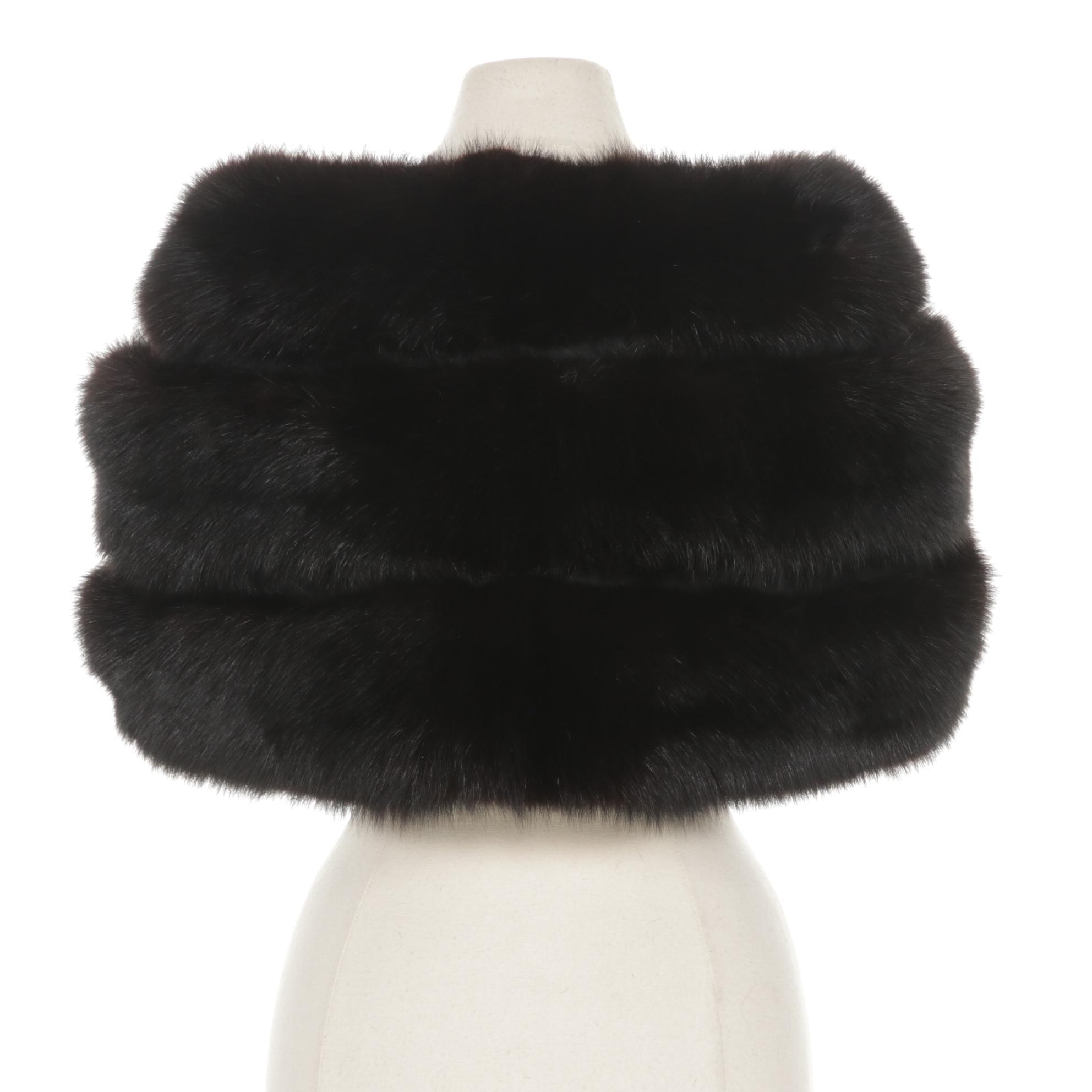 Black Fox Fur Stole