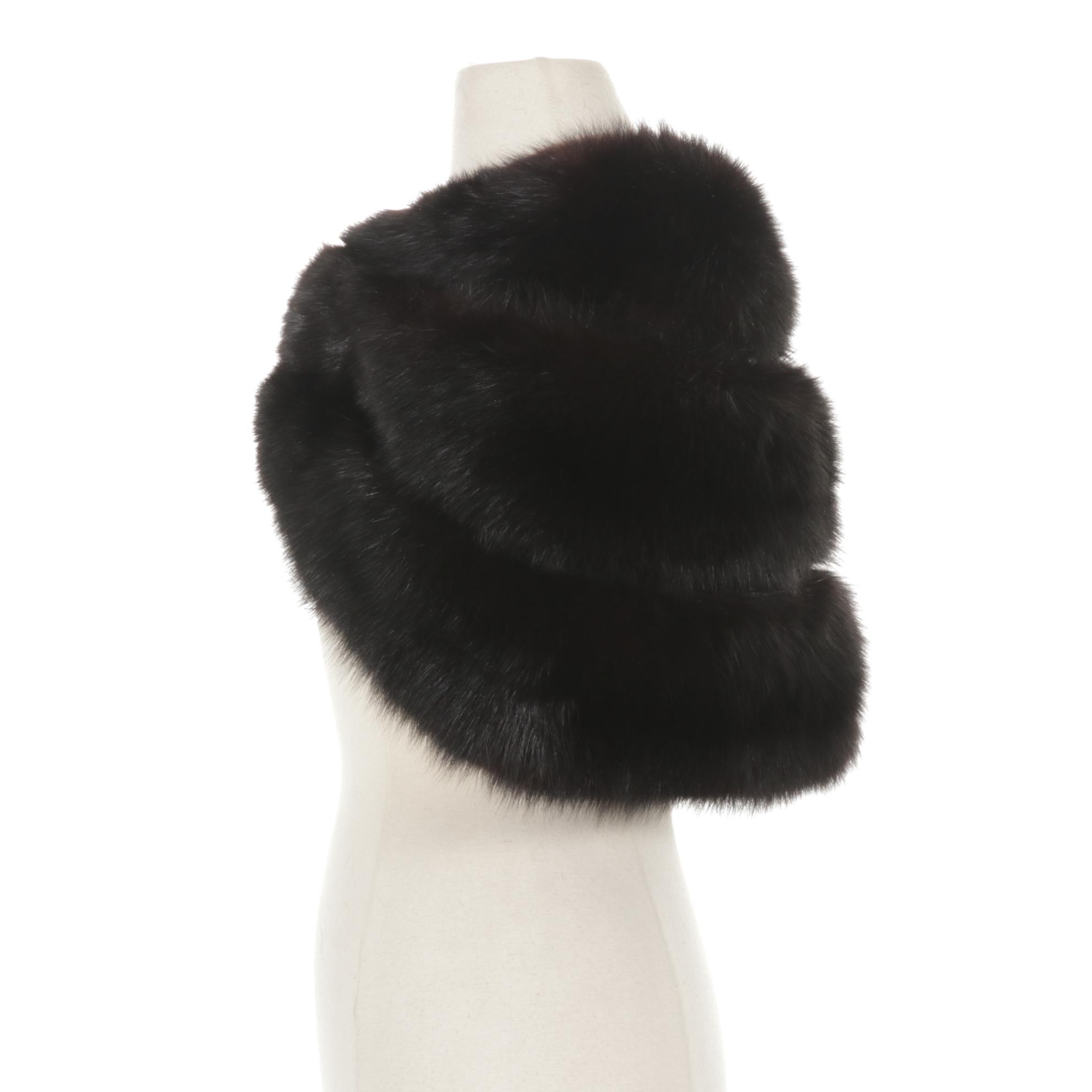 Black Fox Fur Stole