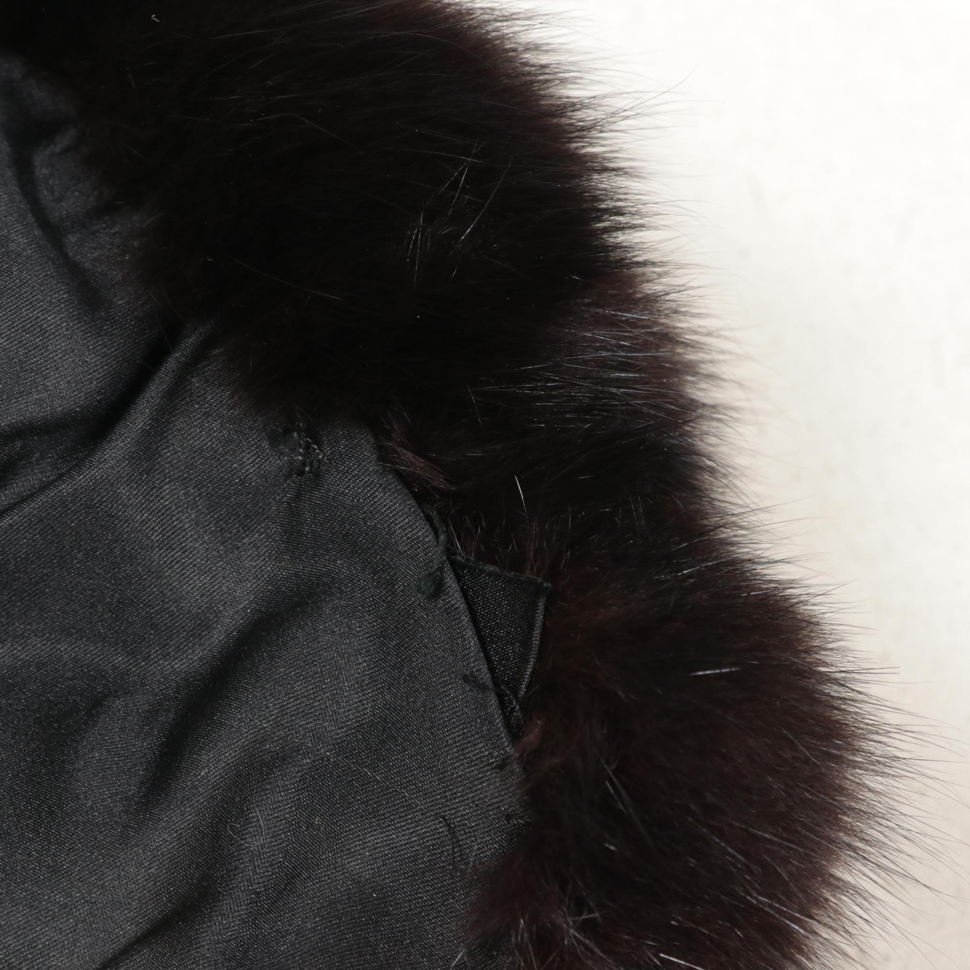 Black Fox Fur Stole