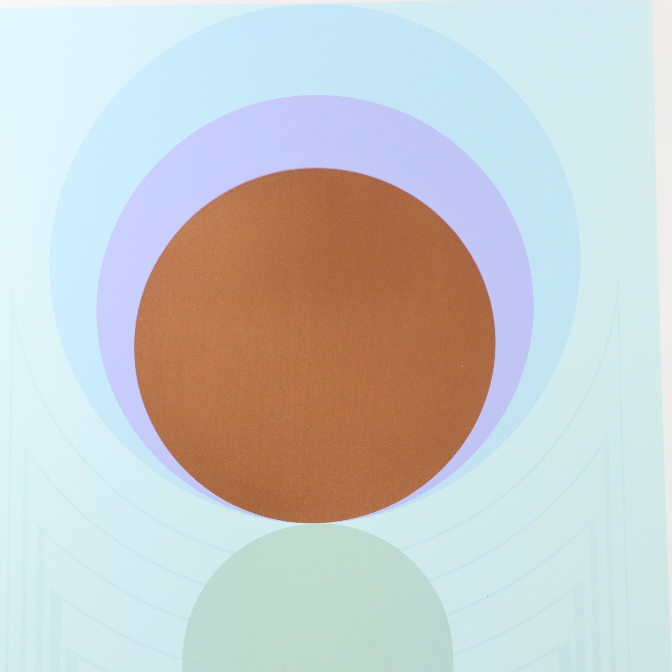 Nobuteru Shimotakahara Op Art Serigraph "Composition of Time and Space (B-103)"