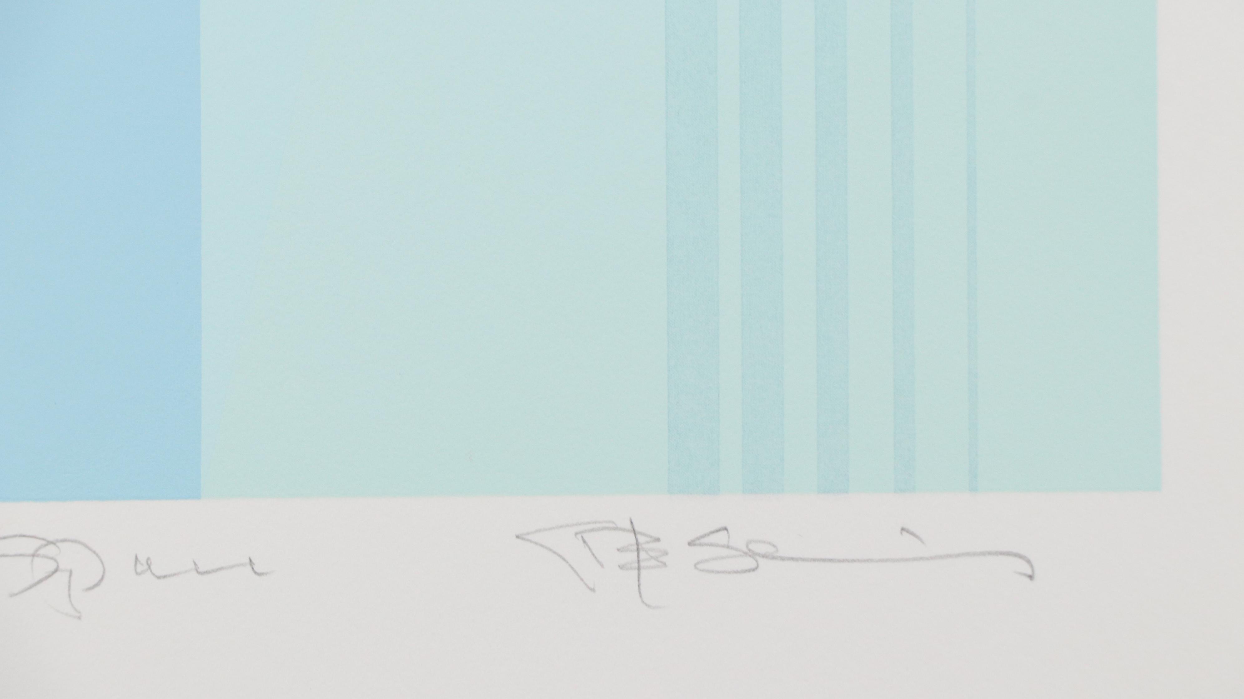 Nobuteru Shimotakahara Op Art Serigraph "Composition of Time and Space (B-103)"